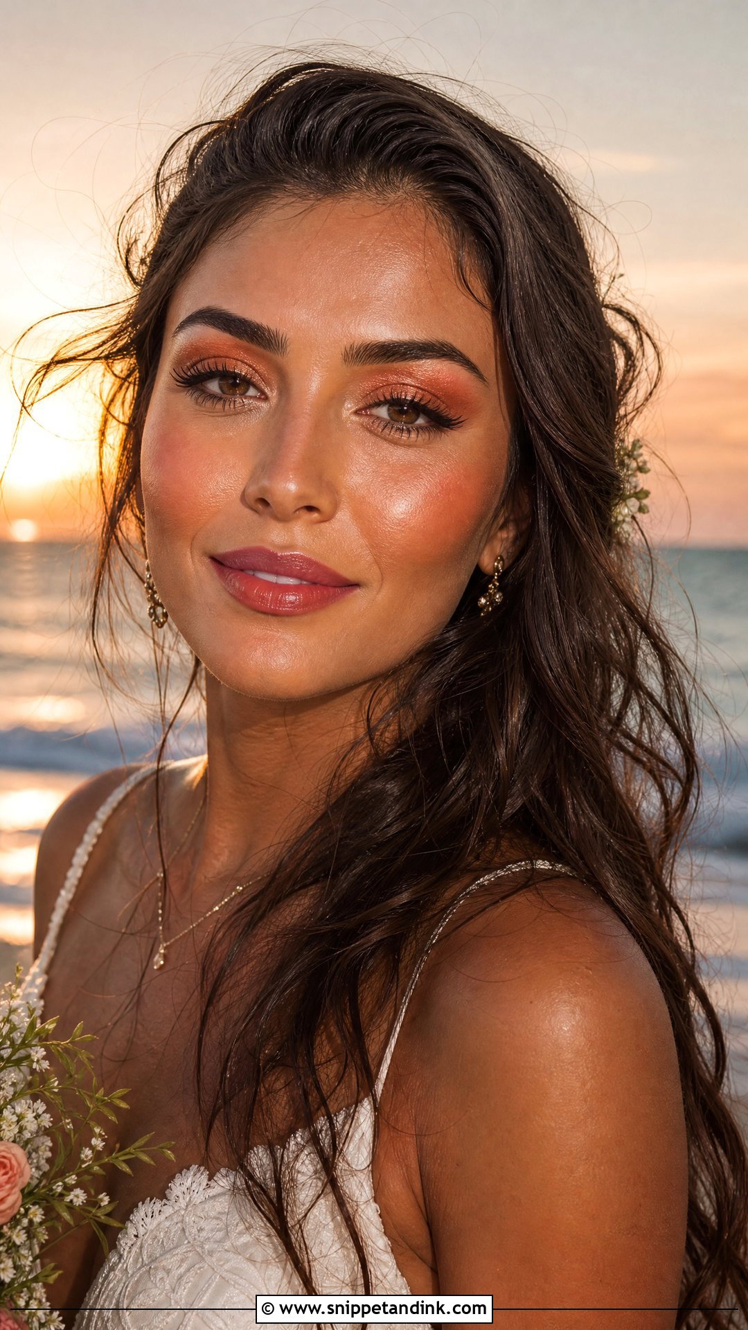 Sunset Beach Wedding Makeup - Snippet and Ink - 25 Beach Wedding Makeup Ideas