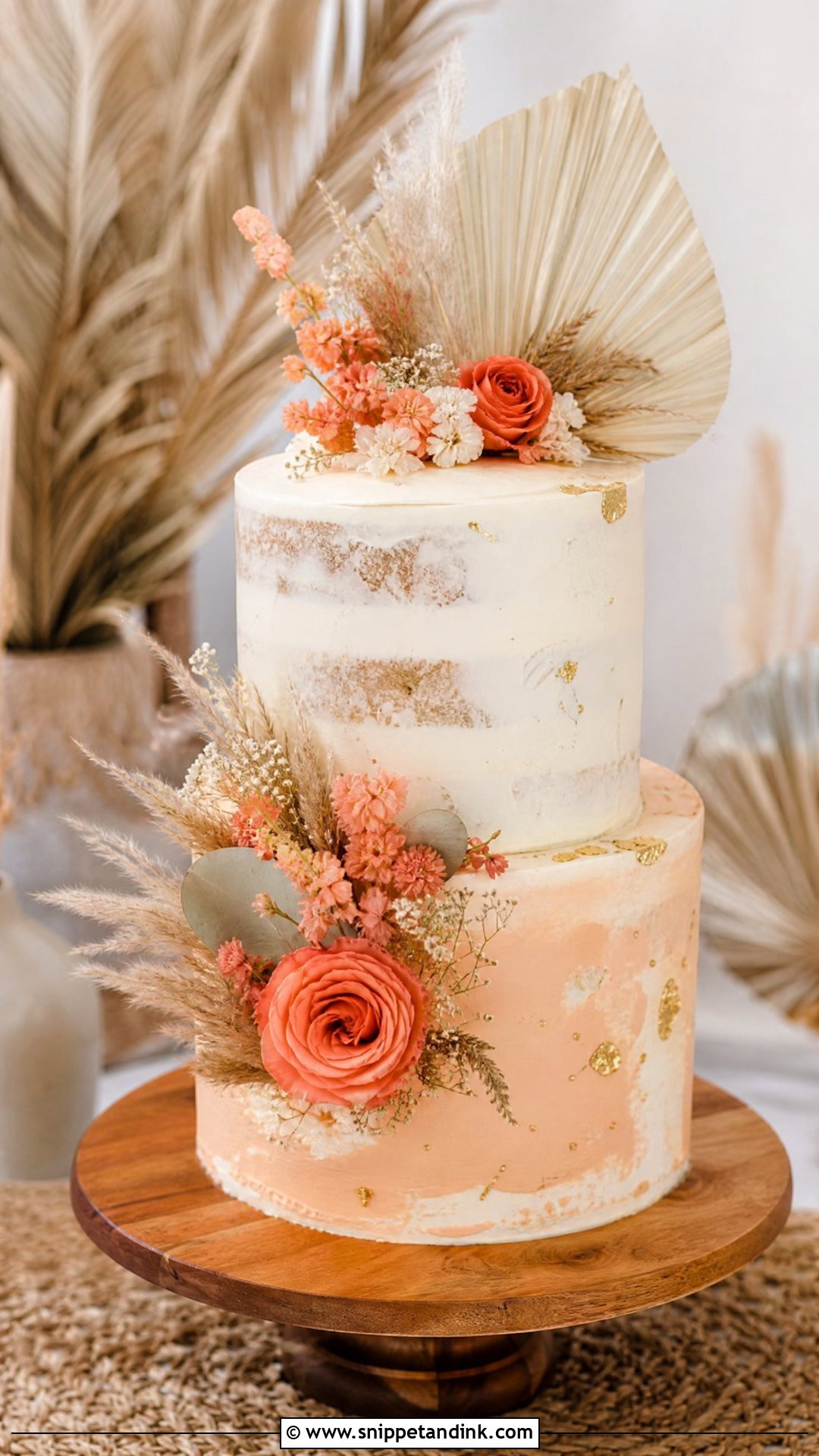 Sunset Boho Wedding Cake - Snippet and Ink - 30 Sunset Cake Ideas for Wedding