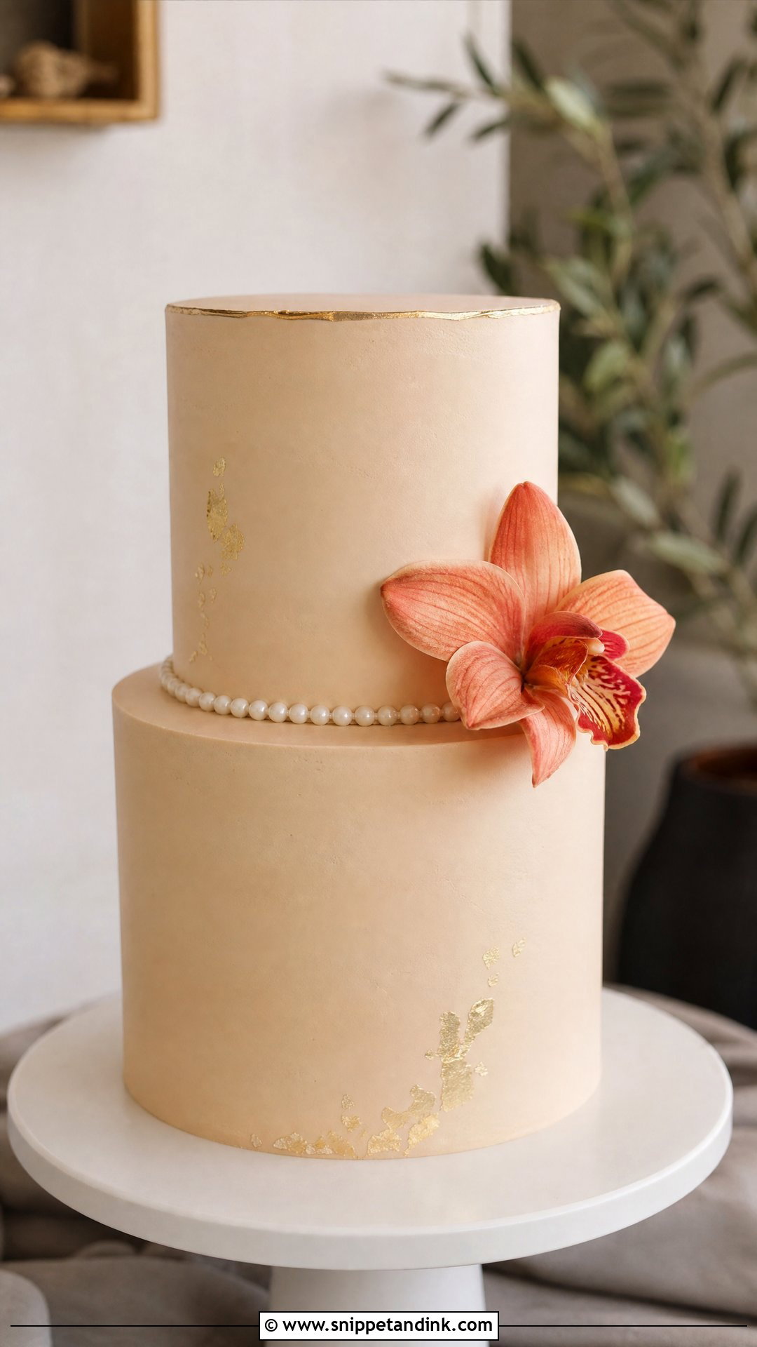 Sunset Minimal Wedding Cake - Snippet and Ink - 30 Sunset Cake Ideas for Wedding