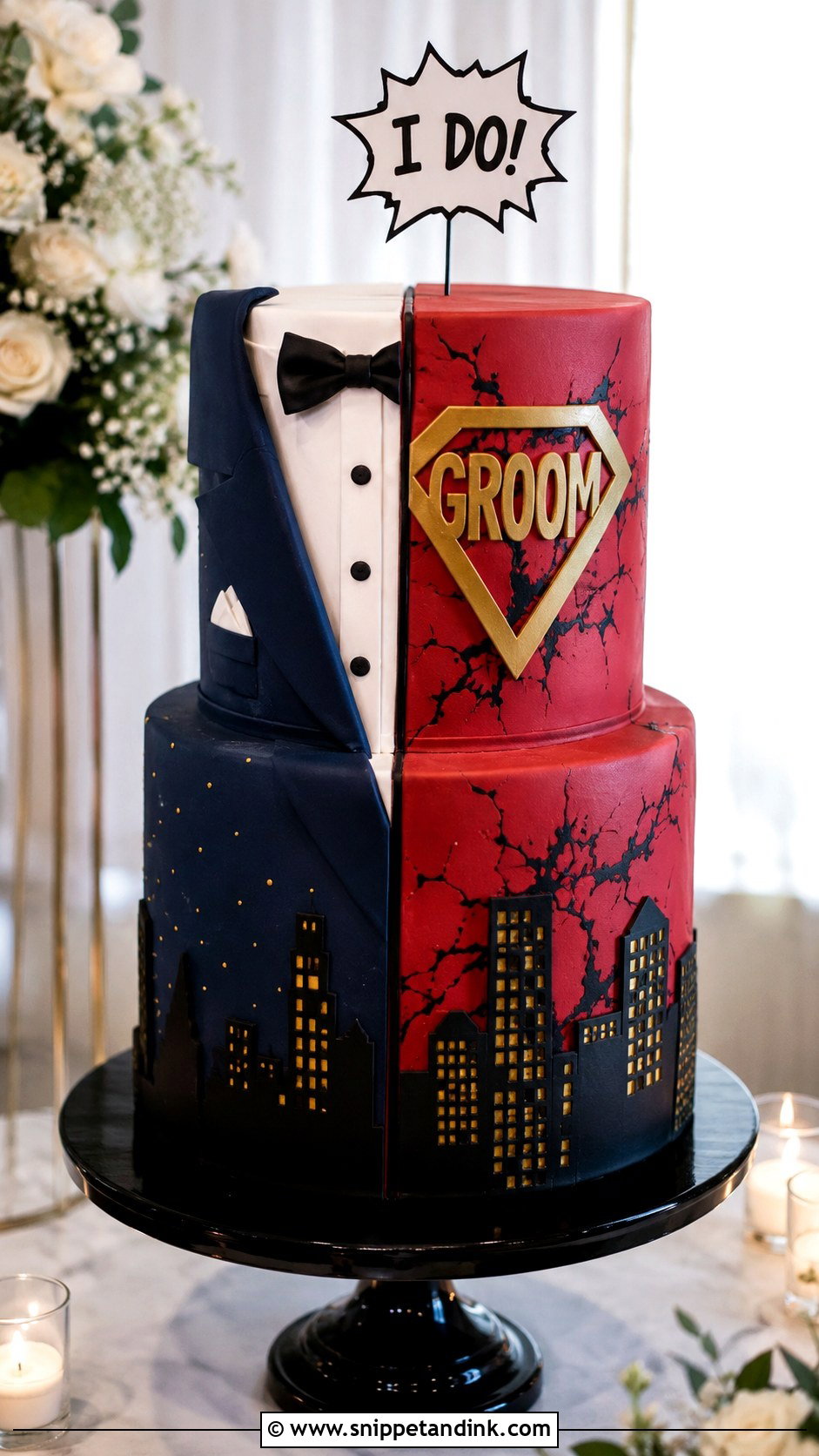 Superhero Groom Cake - Snippet and Ink - 20 Groom Cake Ideas
