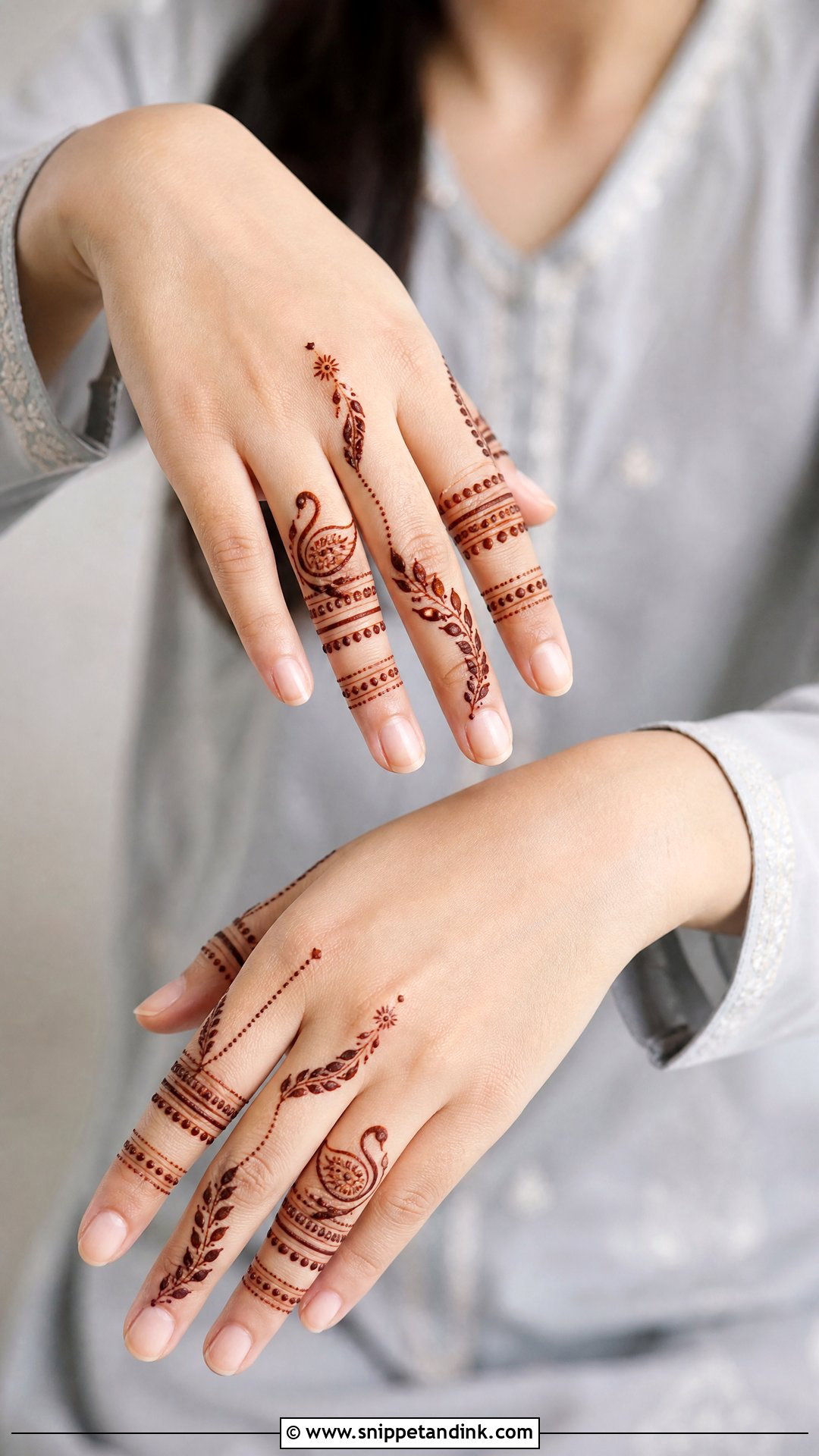 Swan Finger Mehndi Design - Snippet and Ink - 30 Swan Mehndi Designs