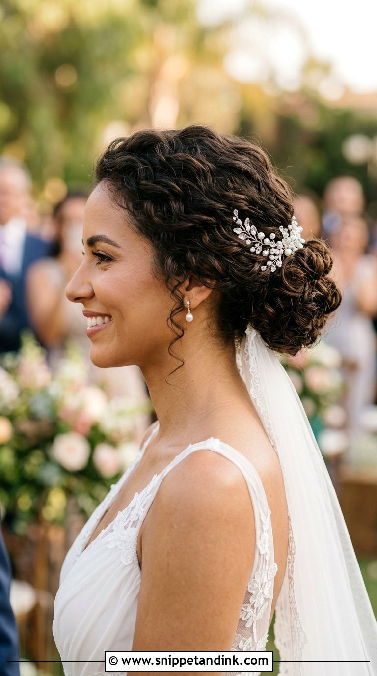 Swept Back Low Bun - Snippet and Ink - 20 Bride Low Bun Hairstyles