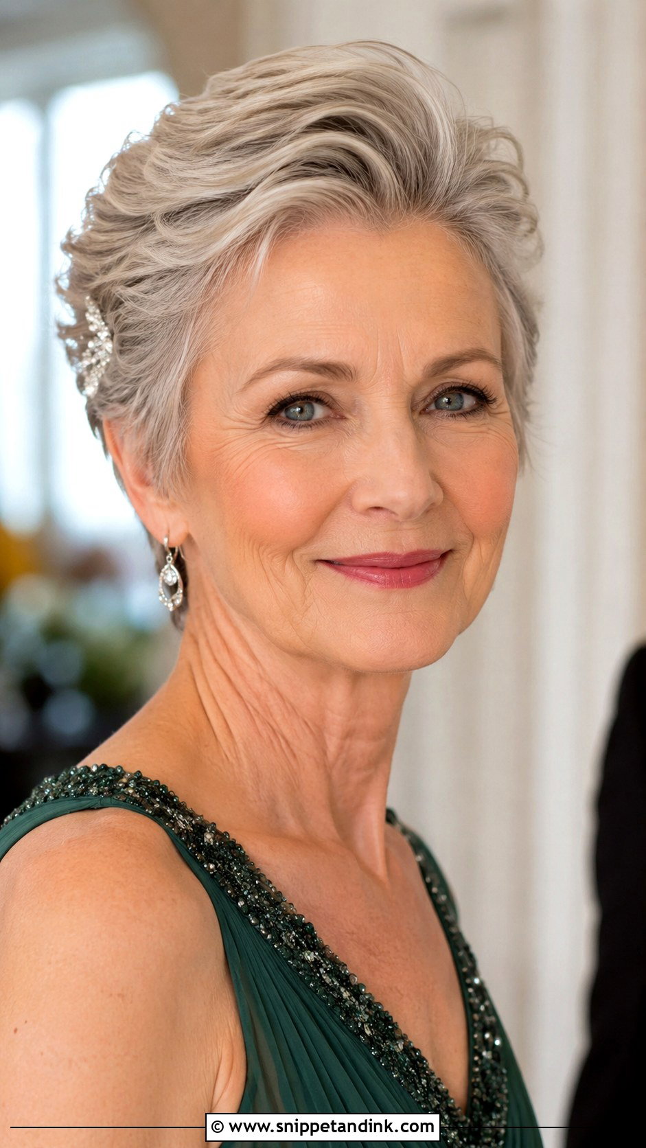 Swept Back Pixie For Mother Of Groom Short Hair - Snippet and Ink - 15 Wedding Hairstyles for Mother of Groom Short Hair