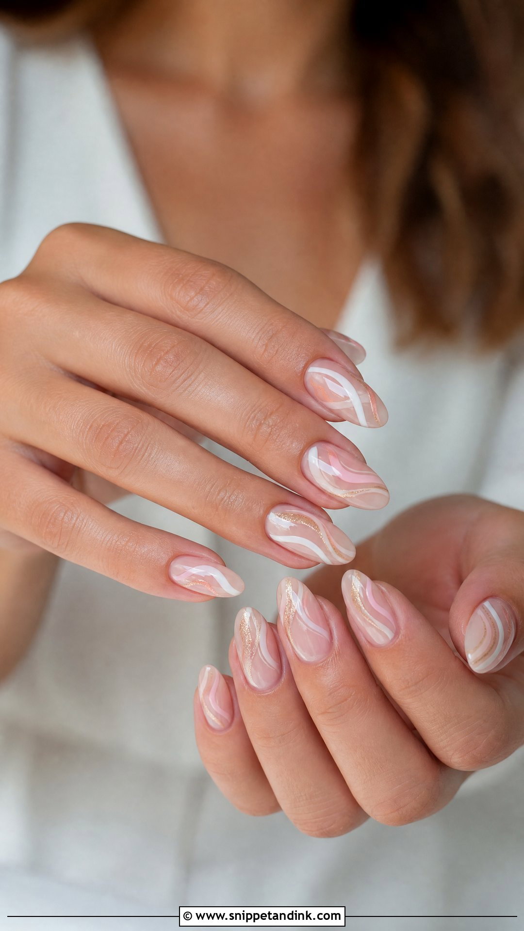 Swirl Bridesmaid Nails - Snippet and Ink - 35 Bridesmaid Nails