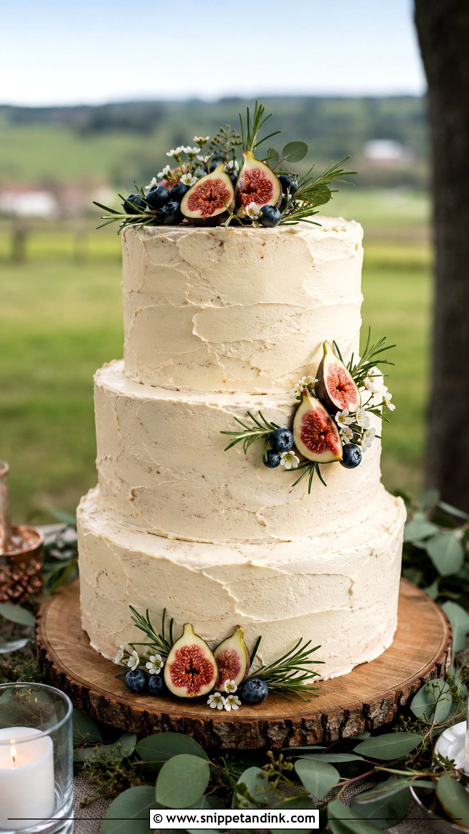 Swiss Meringue Buttercream Rustic Wedding Cake - Snippet and Ink - 25 Swiss Meringue Buttercream Wedding Cake Ideas
