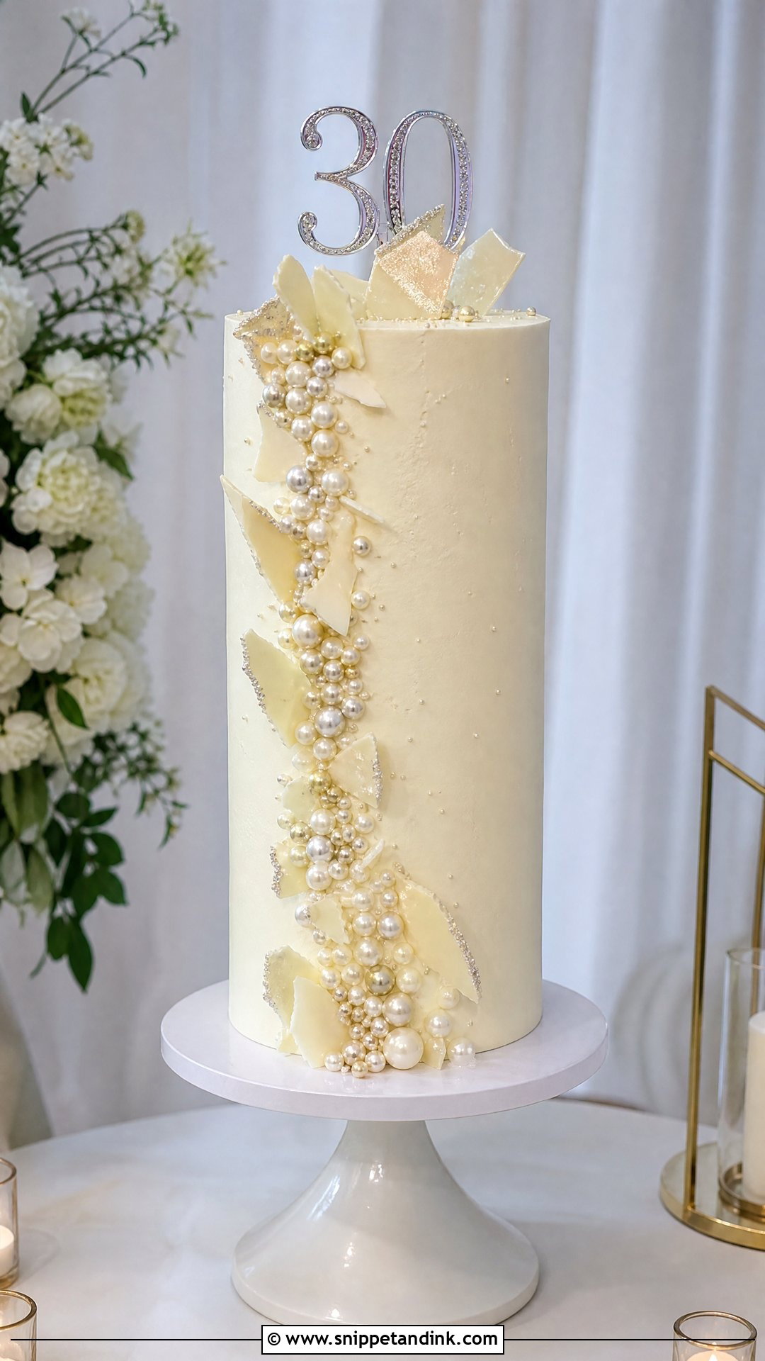 Tall 30th Anniversary Cake - Snippet and Ink - 25 30th Anniversary Cake Ideas