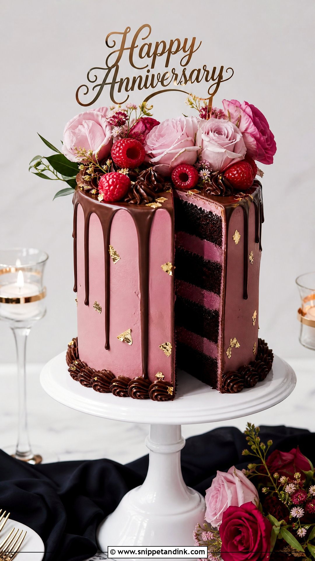 Tall Anniversary Cake - Snippet and Ink - 35 Happy Anniversary Cakes