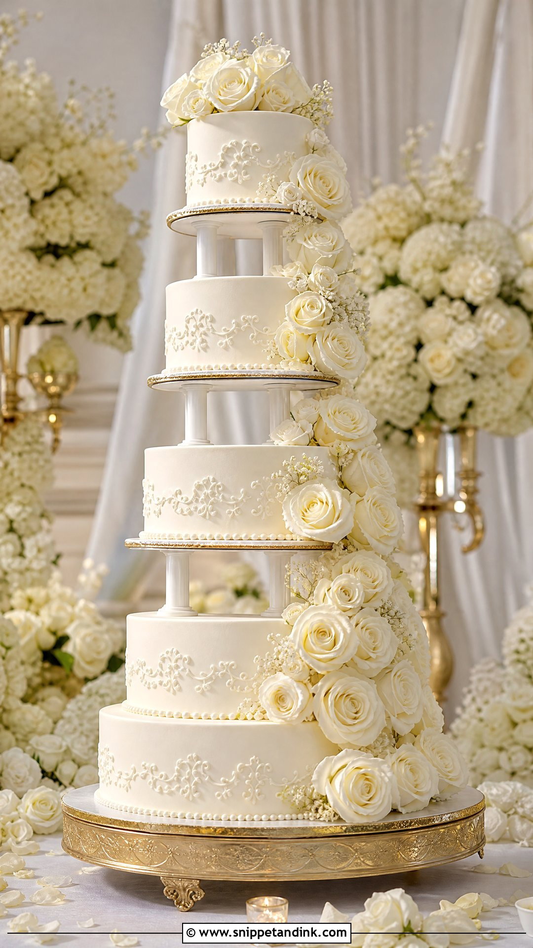 Tall Carousel Wedding Cake - Snippet and Ink - 30 Carousel Cake Ideas for Wedding