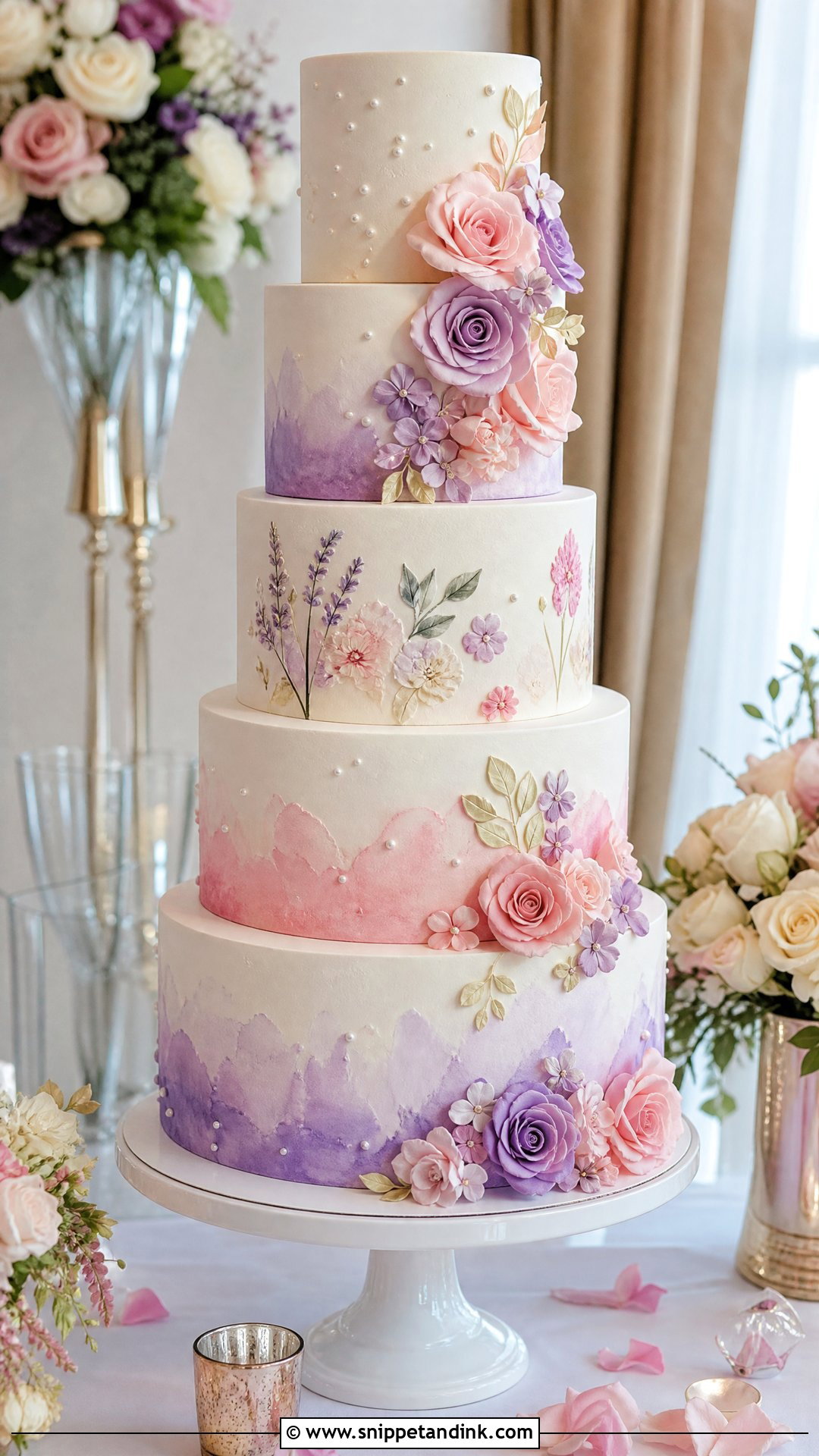 Tall Colorful Wedding Cake - Snippet and Ink - 25 Tall Cakes for Wedding