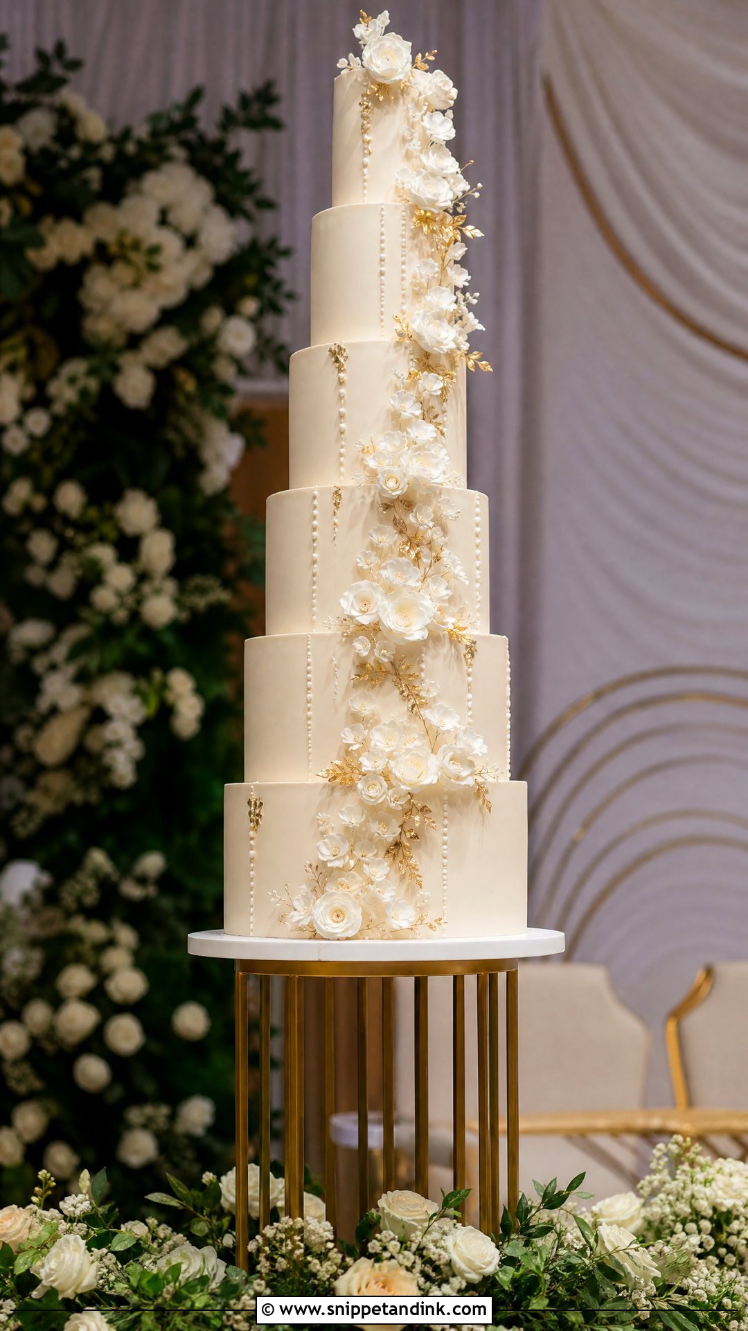 Tall Dummy Wedding Cake - Snippet and Ink - 25 Dummy Cake Ideas for Wedding