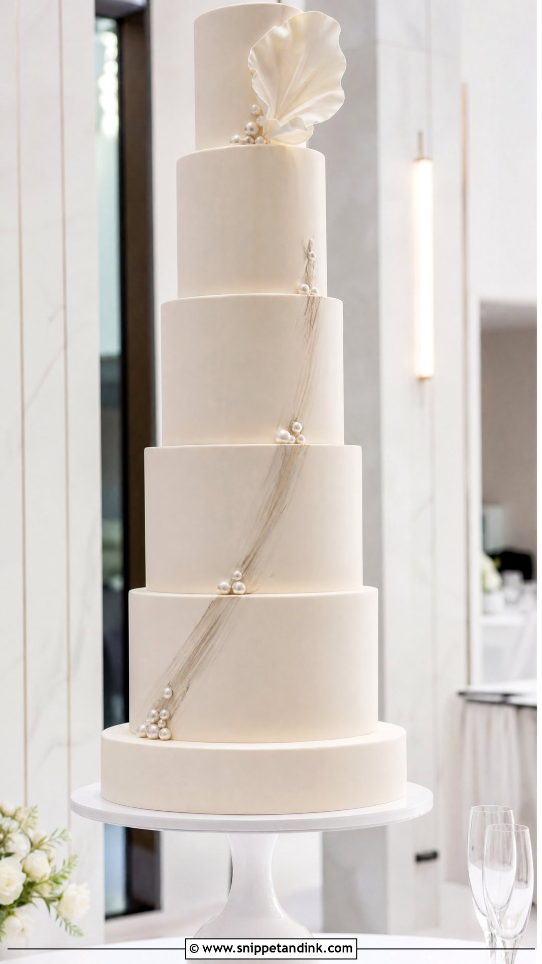 Tall Modern Wedding Cake - Snippet and Ink - 25 Tall Cakes for Wedding