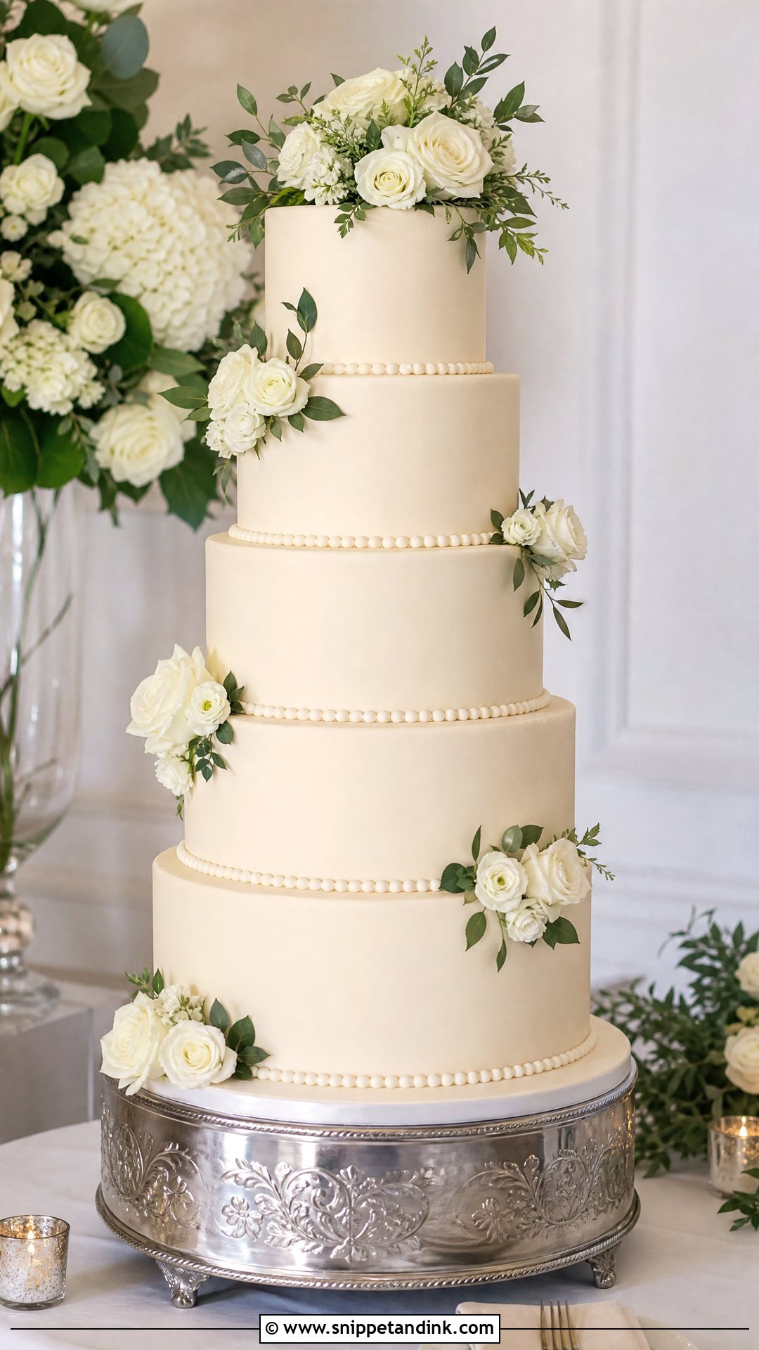 Tall Round Wedding Cake - Snippet and Ink - 25 Tall Cakes for Wedding