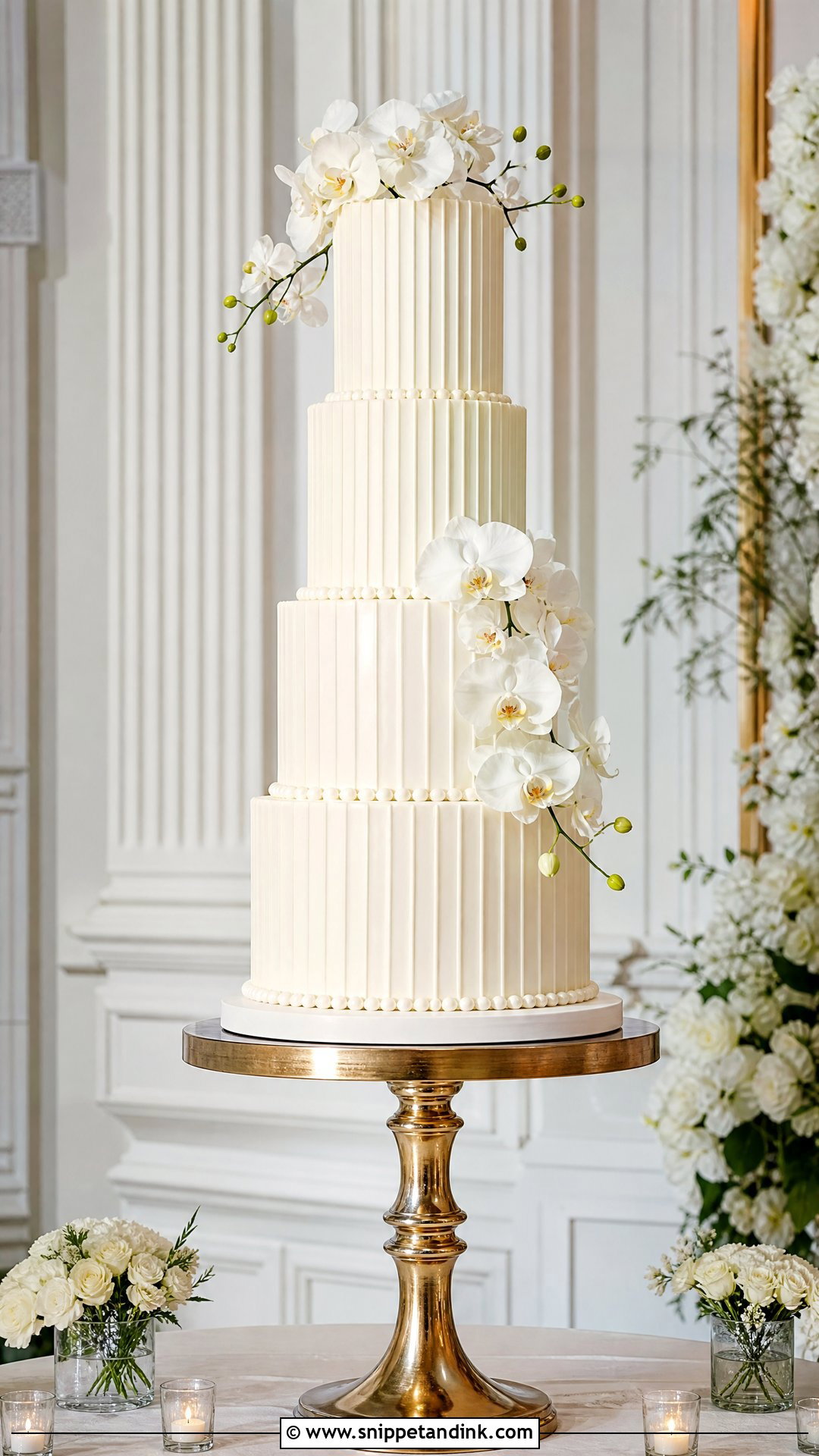 Tall Tier Wedding Cake - Snippet and Ink - 25 Traditional Wedding Cake Ideas