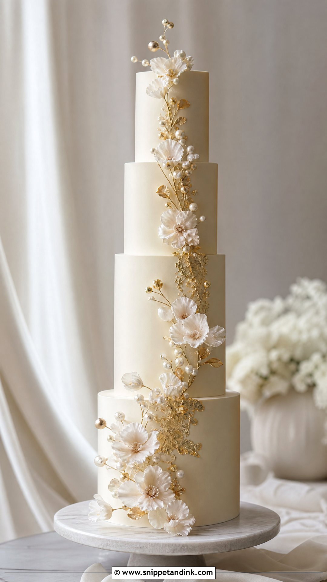 Tall Tier Wedding Cake - Snippet and Ink - 30 Celebration Cakes for Wedding