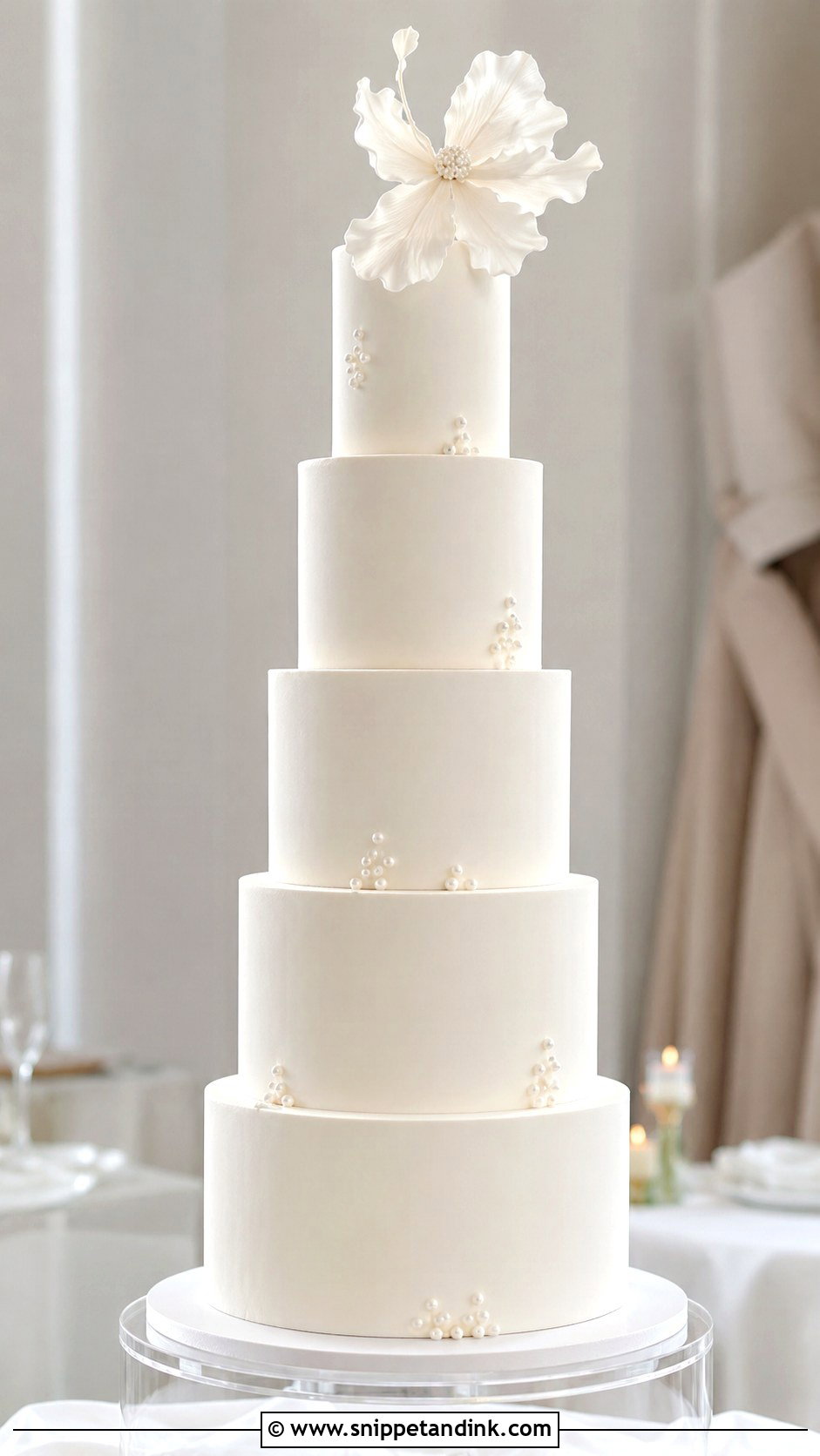 Tall Tiered Wedding Cake - Snippet and Ink - 30 Tiered Wedding Cake Ideas