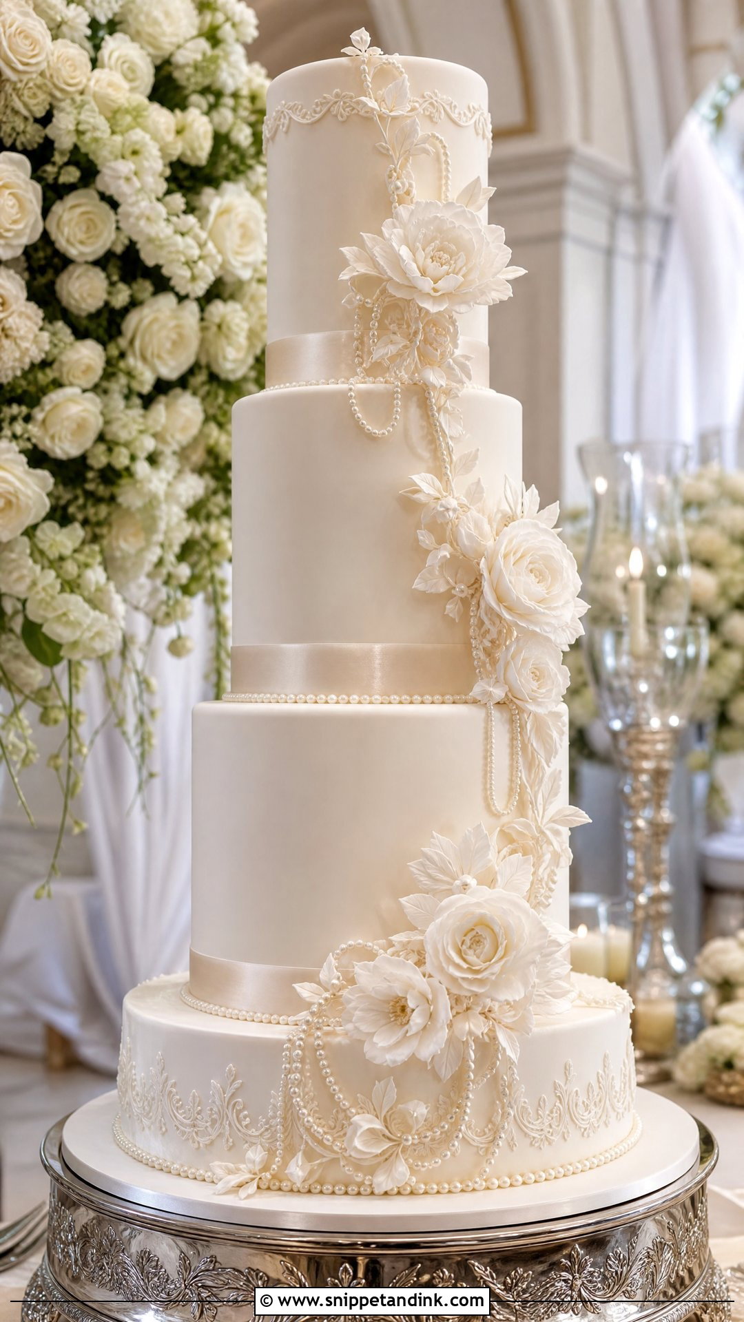 Tall Tiered Wedding Cake - Snippet and Ink - 20 Tier Cake Designs for Wedding
