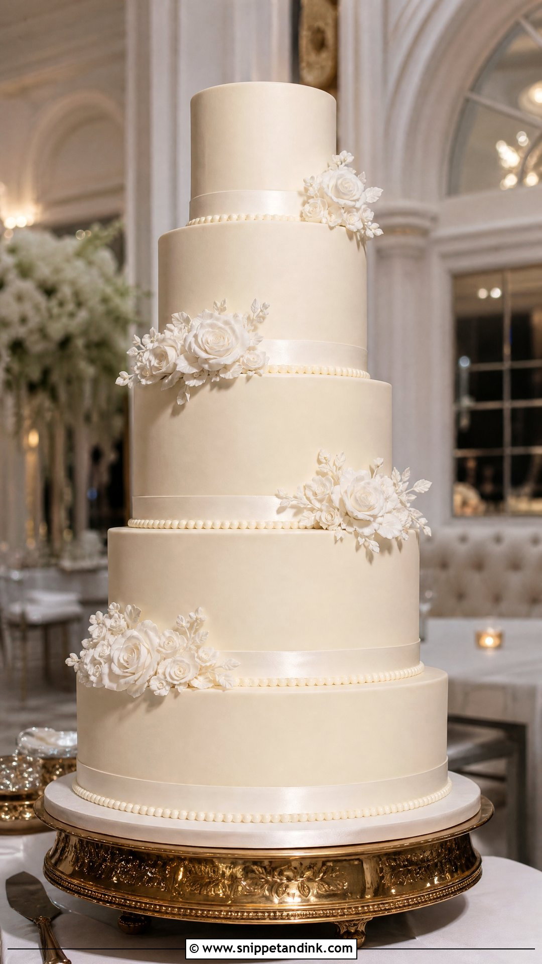 Tall Tiered Wedding Cake - Snippet and Ink - 20 Unique Luxury Wedding Cake Ideas
