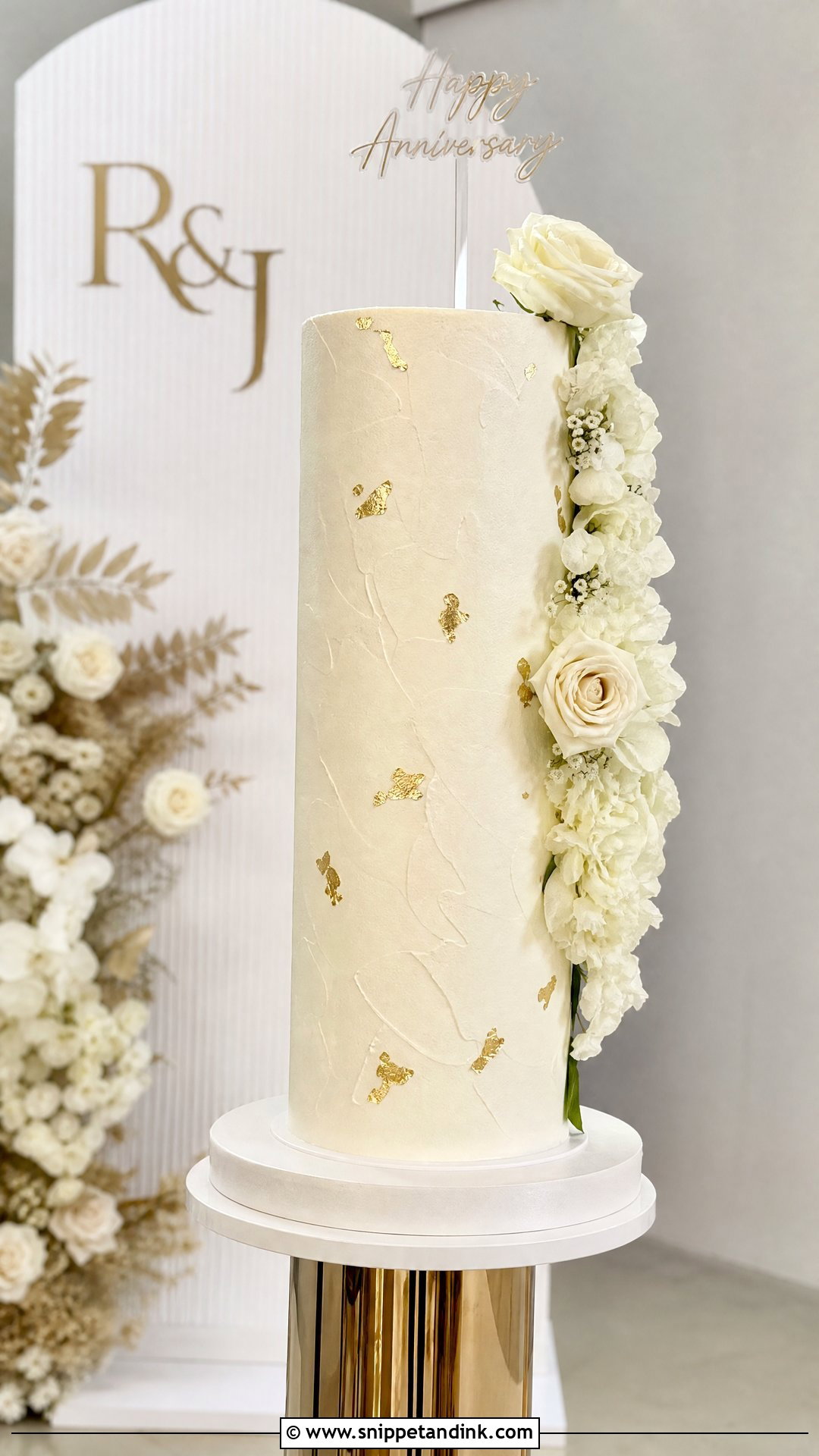 Tall Wedding Anniversary Cake - Snippet and Ink - 35 Wedding Anniversary Cake Ideas