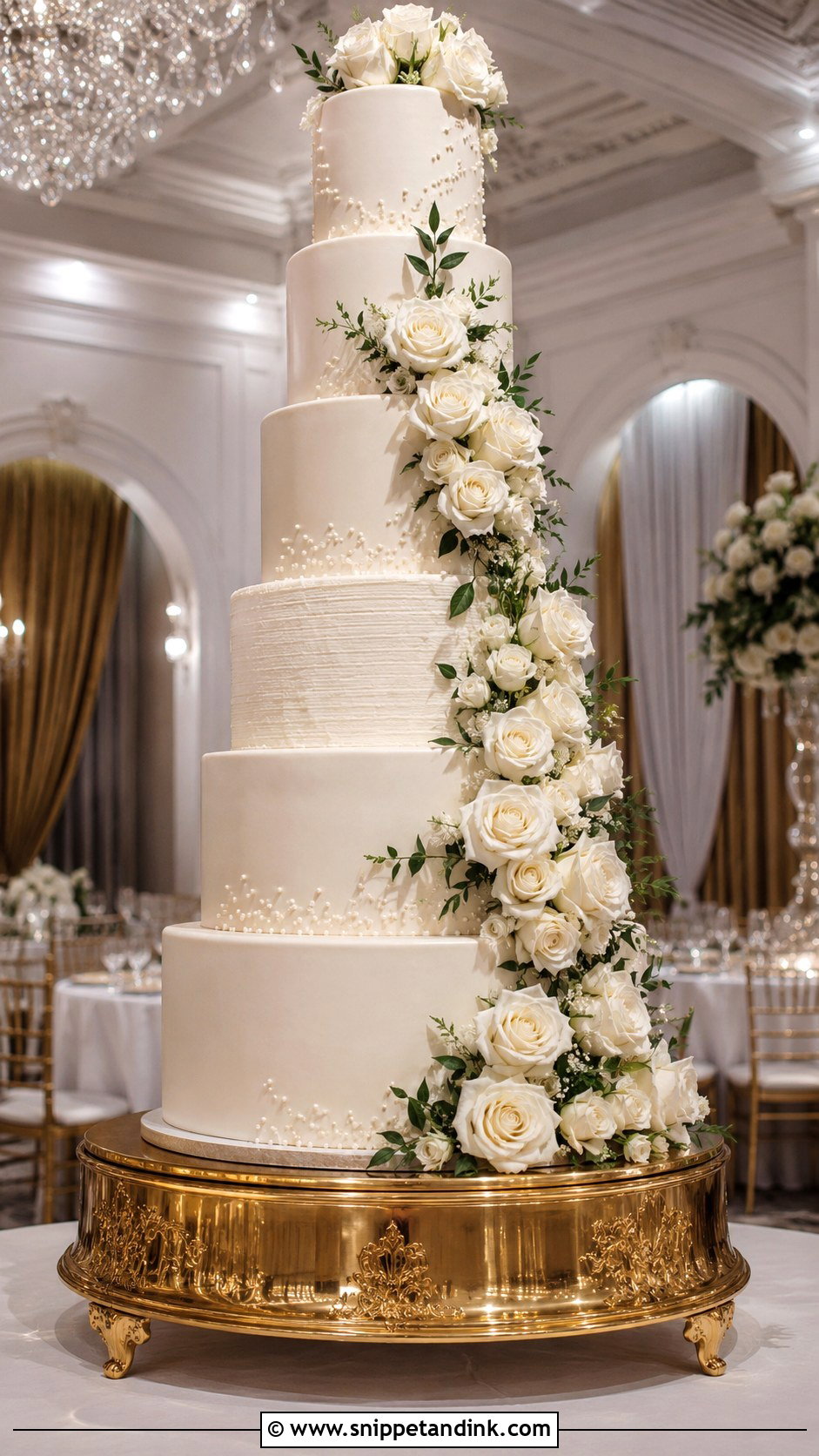 Tall Wedding Cake - Snippet and Ink - 20 Dramatic Wedding Cake Ideas