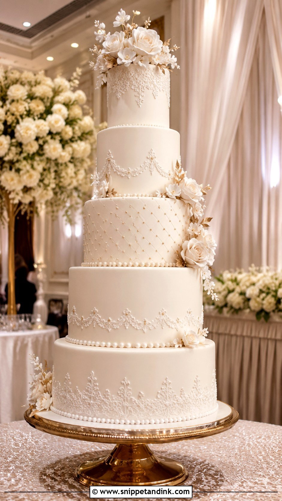 Tall Wedding Cake - Snippet and Ink - 20 Wedding Cake Designs