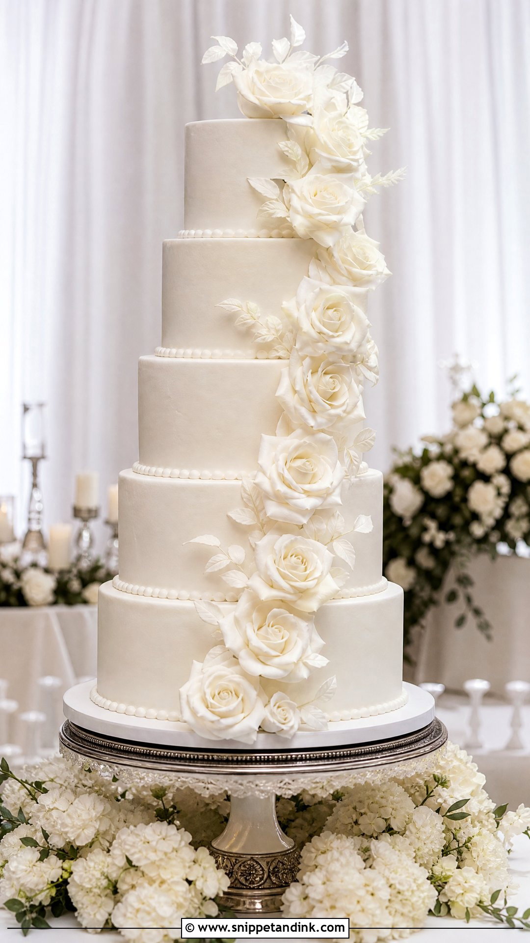 Tall Wedding Cake - Snippet and Ink - 25 Classy Wedding Cakes