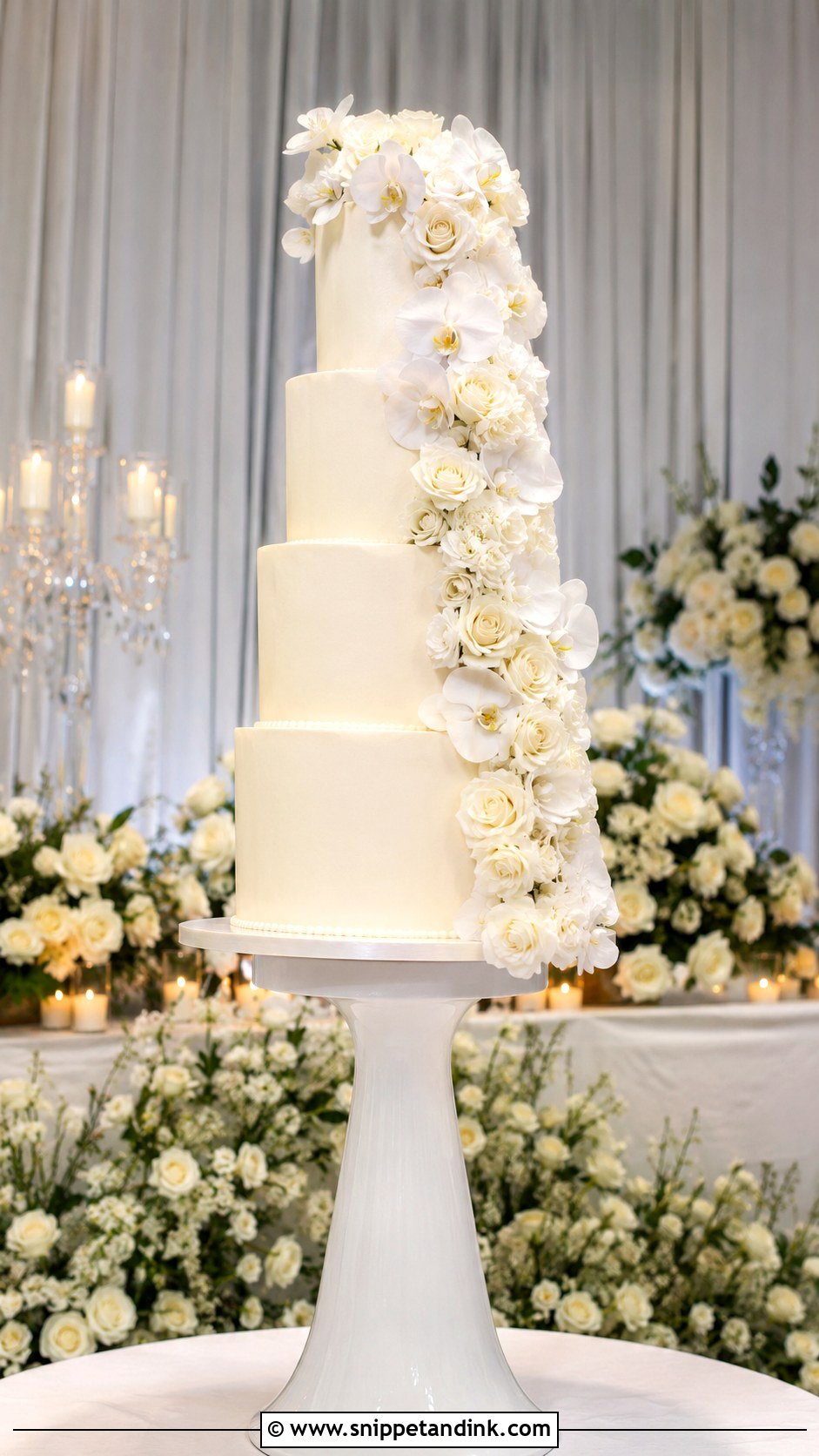 Tall Wedding Cake - Snippet and Ink - 30 Elegant Wedding Cake Ideas