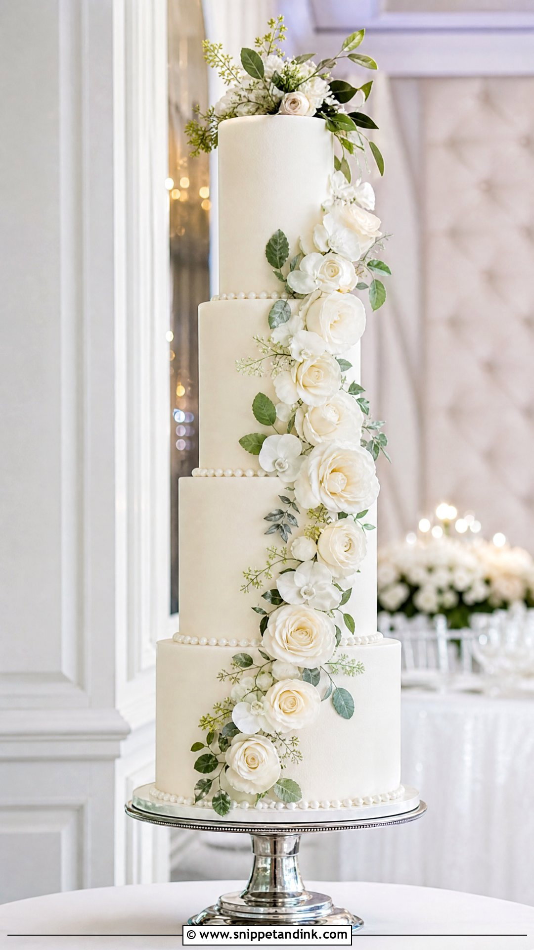 Tall Wedding Cake - Snippet and Ink - 30 Pretty Cake Ideas for Wedding
