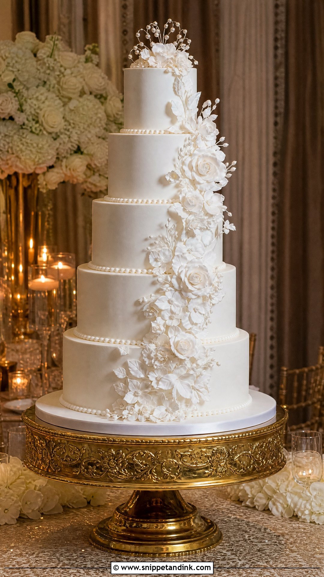 Tall Wedding Cake - Snippet and Ink - 35 Wedding Cake Designs