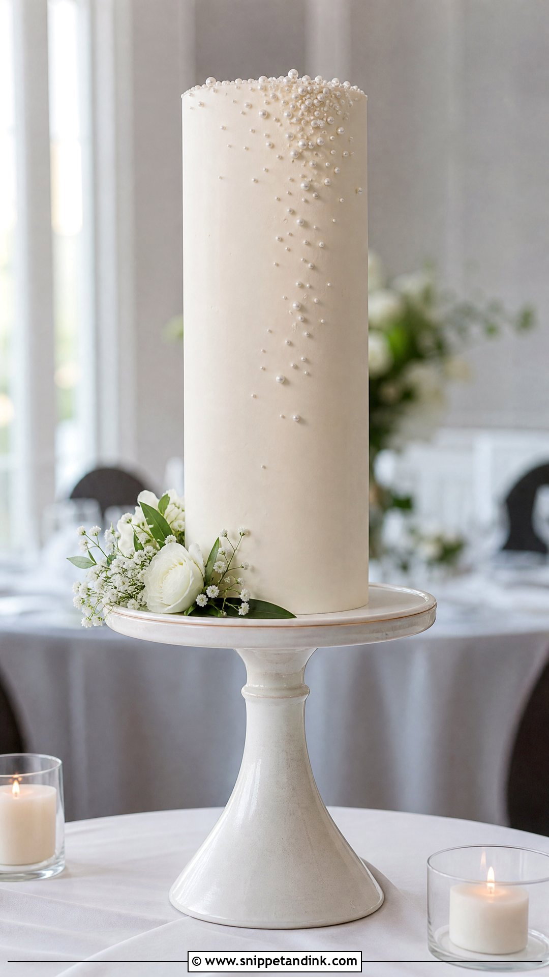 Tall Wedding Cake - Snippet and Ink - 20 Minimal Wedding Cake Ideas