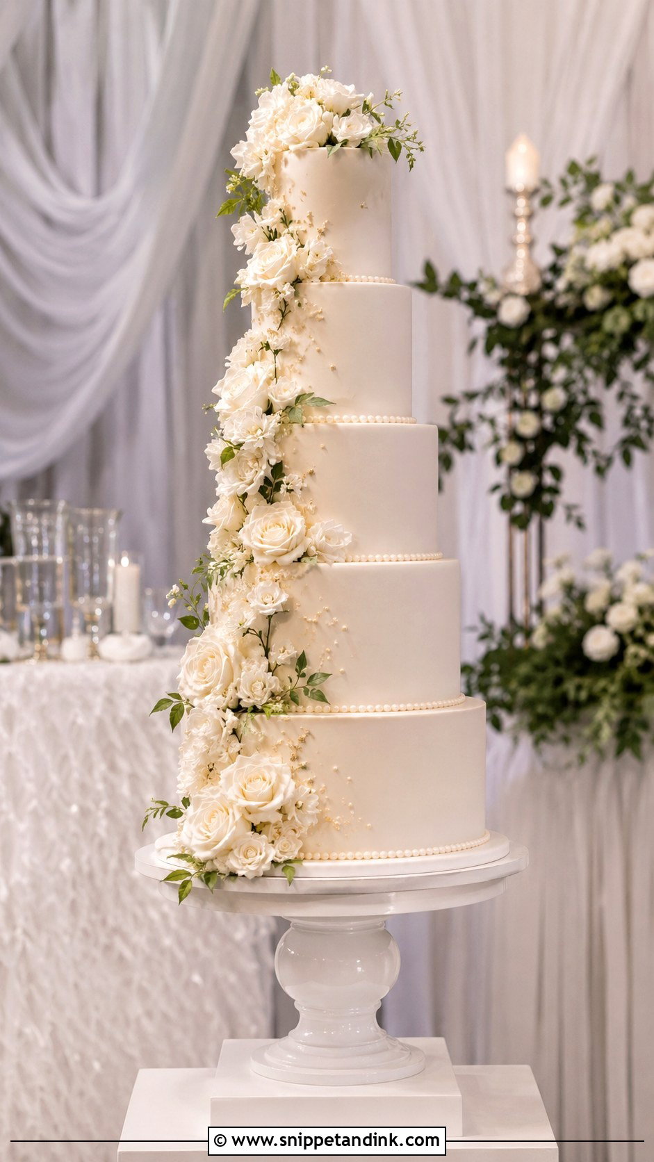 Tall Wedding Cake Photography - Snippet and Ink - 20 Cake Photography Ideas for Wedding