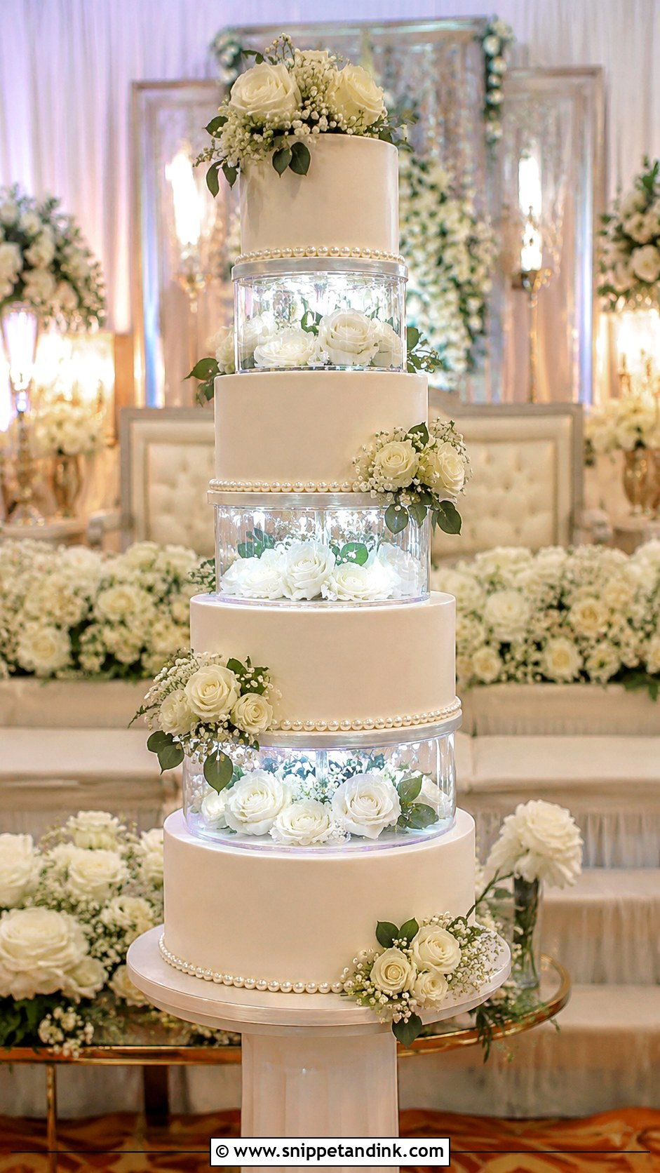 Tall Wedding Cake With Spacers - Snippet and Ink - 20 Wedding Cake Ideas with Spacers