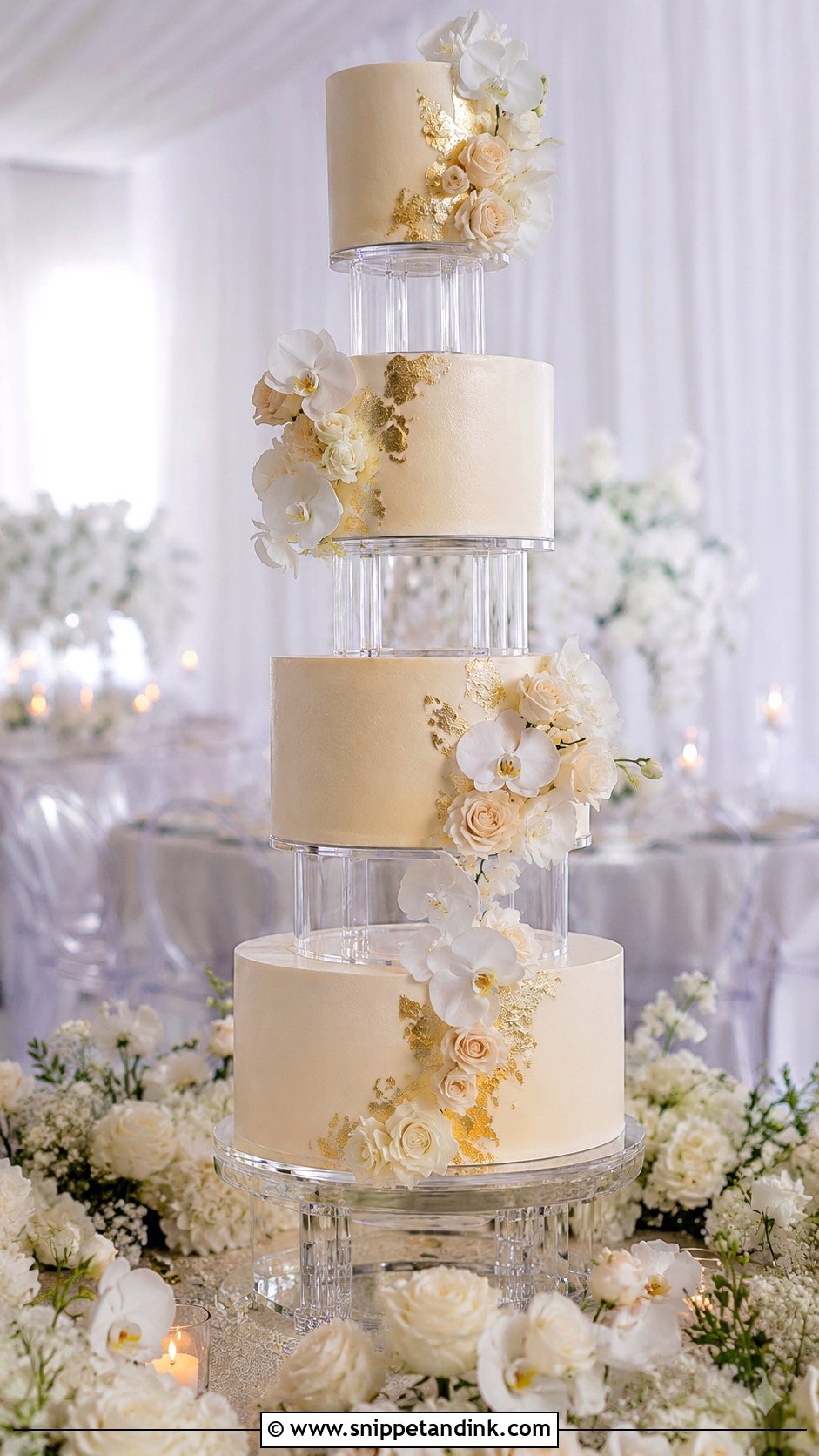 Tall Wedding Cake With Spacers - Snippet and Ink - 20 Wedding Cake Assembly