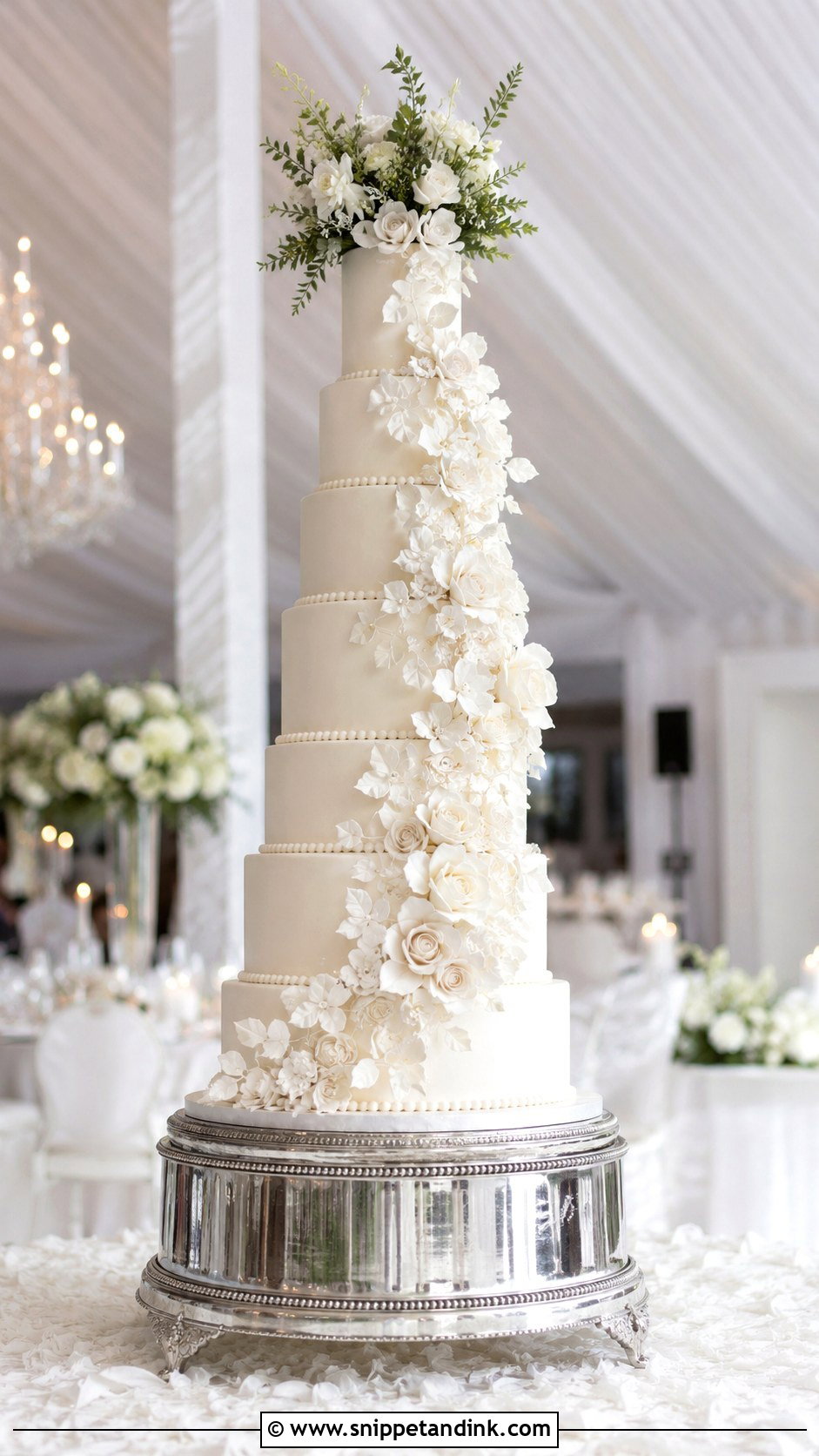 Tall Wedding Cake - Snippet and Ink - 20 Classical Wedding Cake Ideas