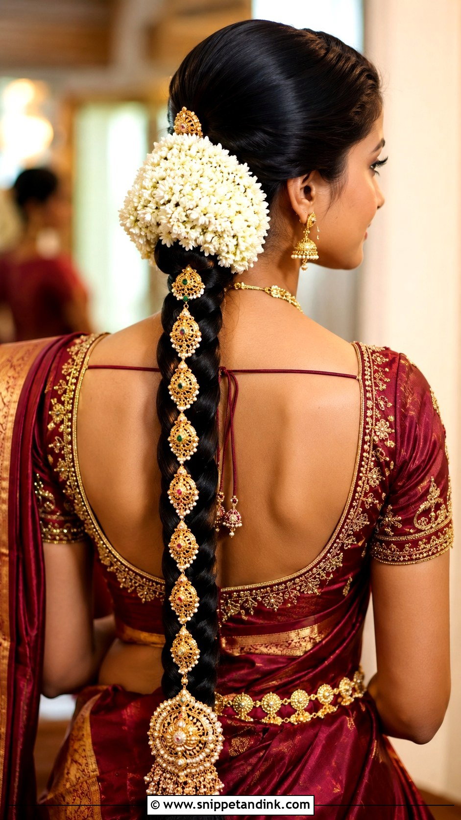 Tamil Bridal Braid With Kunjalam - Snippet and Ink - 15 Tamil Bridal Hair Ideas