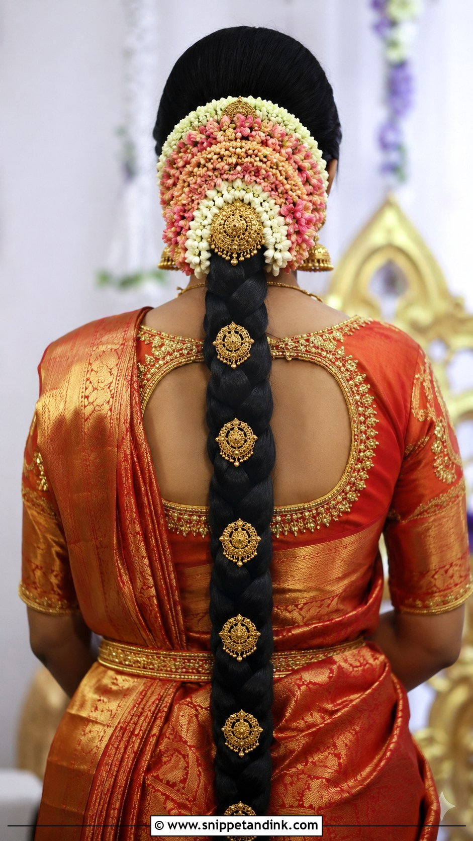 Tamil Bridal Braid with Billa - Snippet and Ink - 25 South Indian Bride Muhurtham Hairstyle Ideas
