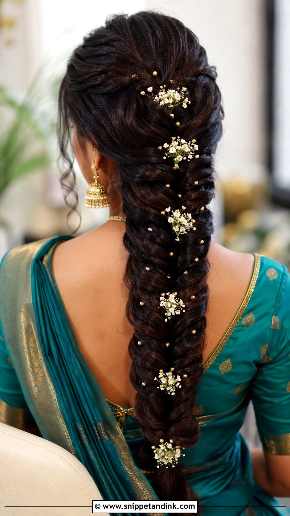 Tamil Bridal Fishtail Braid - Snippet and Ink - 15 Tamil Bridal Hair Ideas