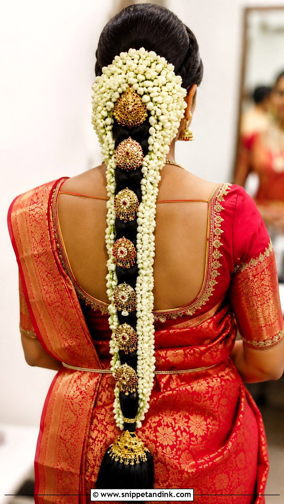 Tamil Bridal Jada With Jasmine Flowers - Snippet and Ink - 15 Tamil Bridal Hair Ideas