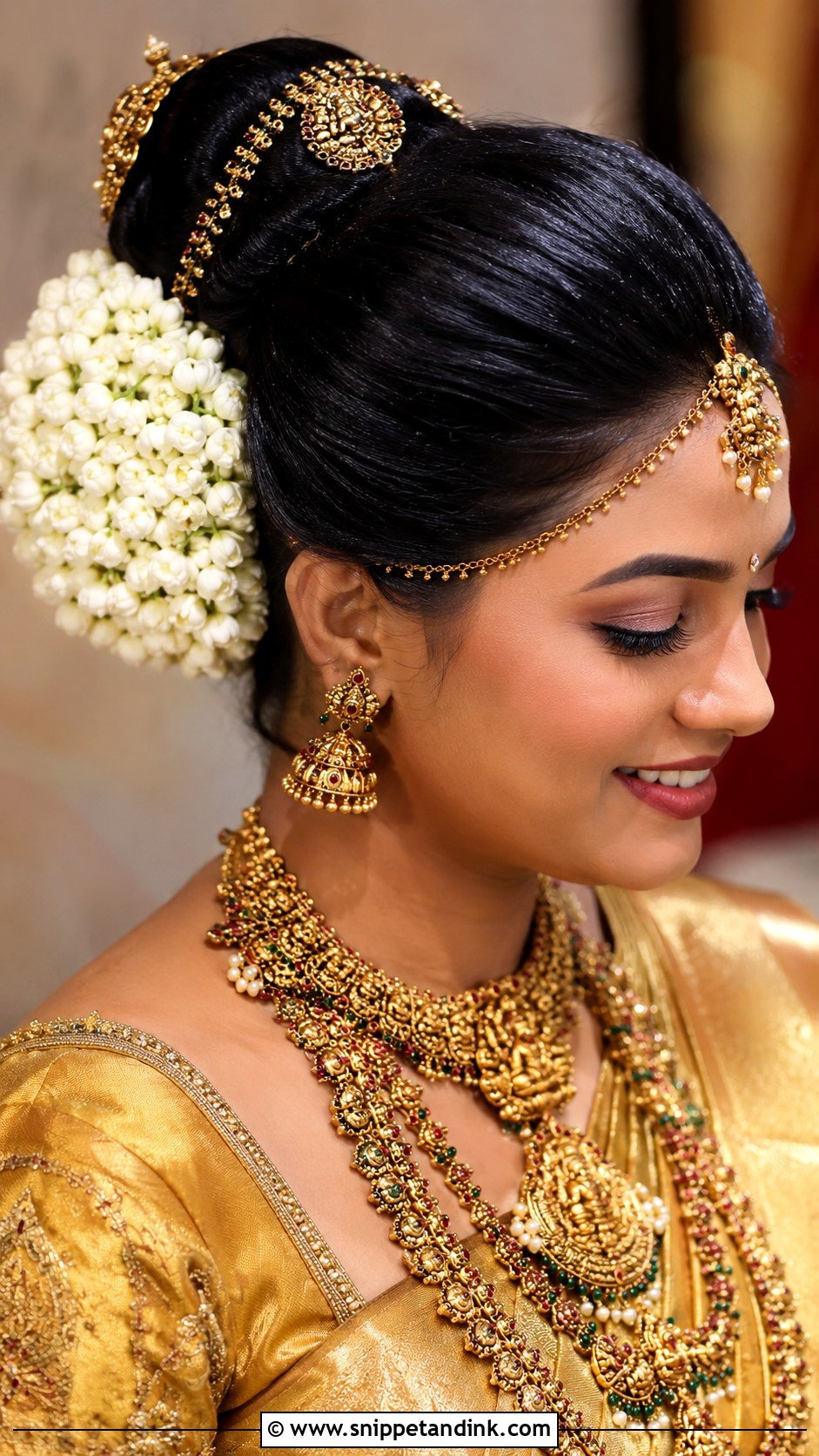 Tamil Bridal Jadai Hairstyle - Snippet and Ink - 15 Tamil Wedding Hair Ideas