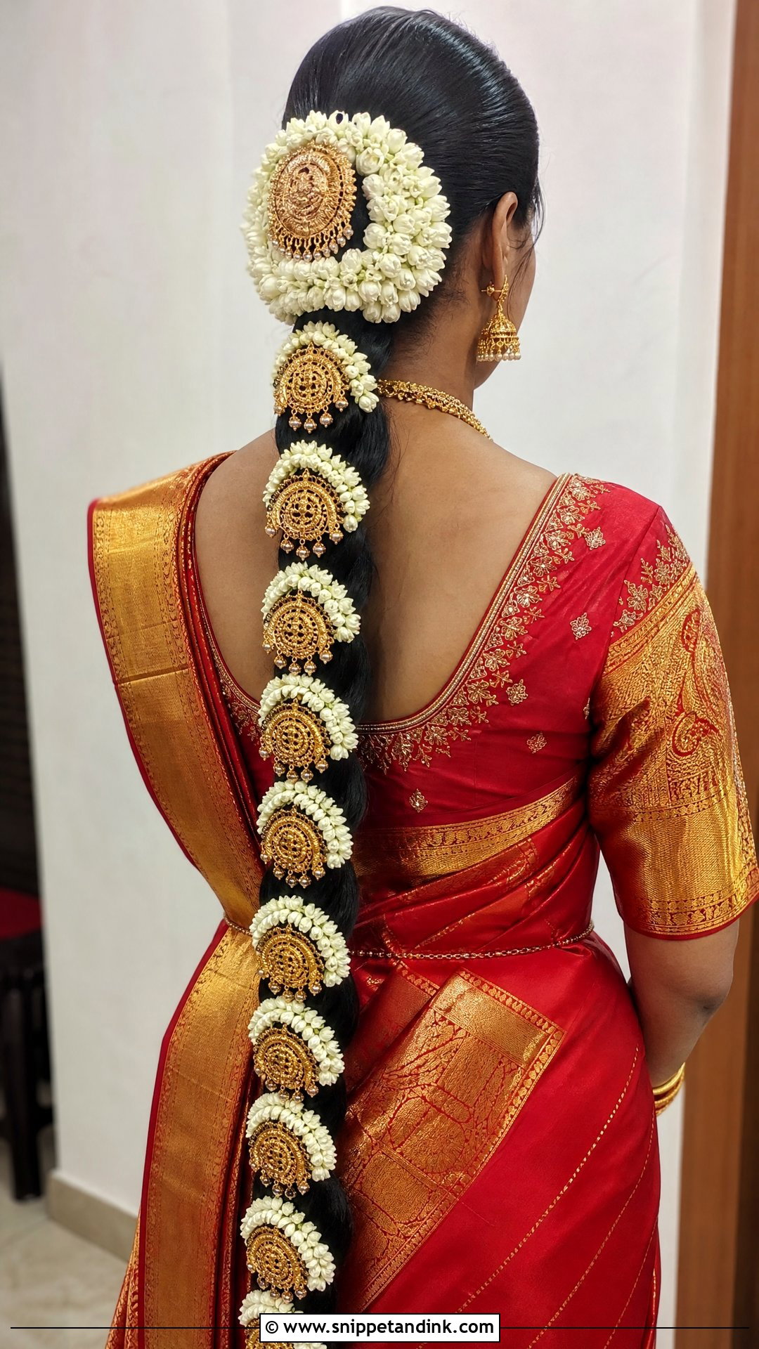 Tamil Bridal Long Braid - Snippet and Ink - 20 South Indian Wedding Bridal Hairstyle Ideas