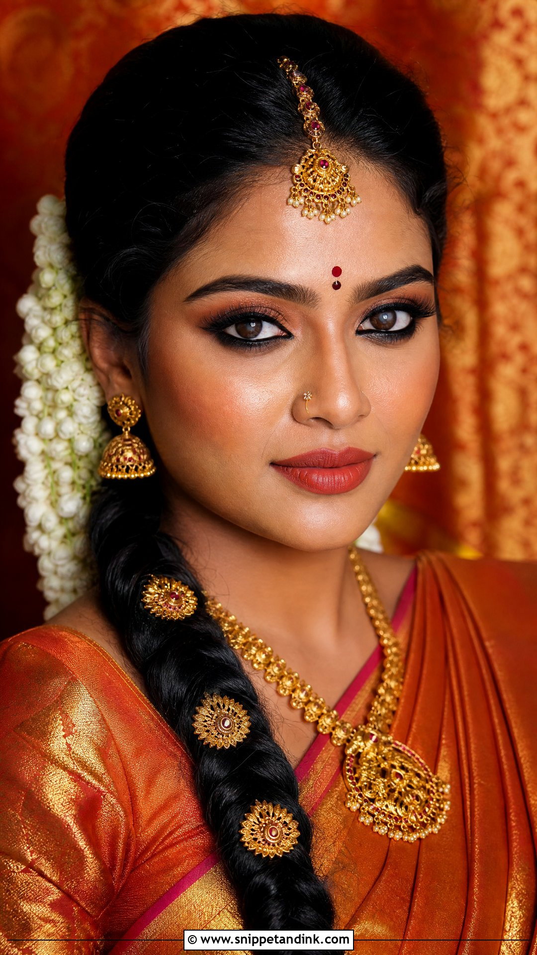 Tamil Bridal Makeup With Bold Kajal - Snippet and Ink - 20 Tamil Bridal Makeup Ideas