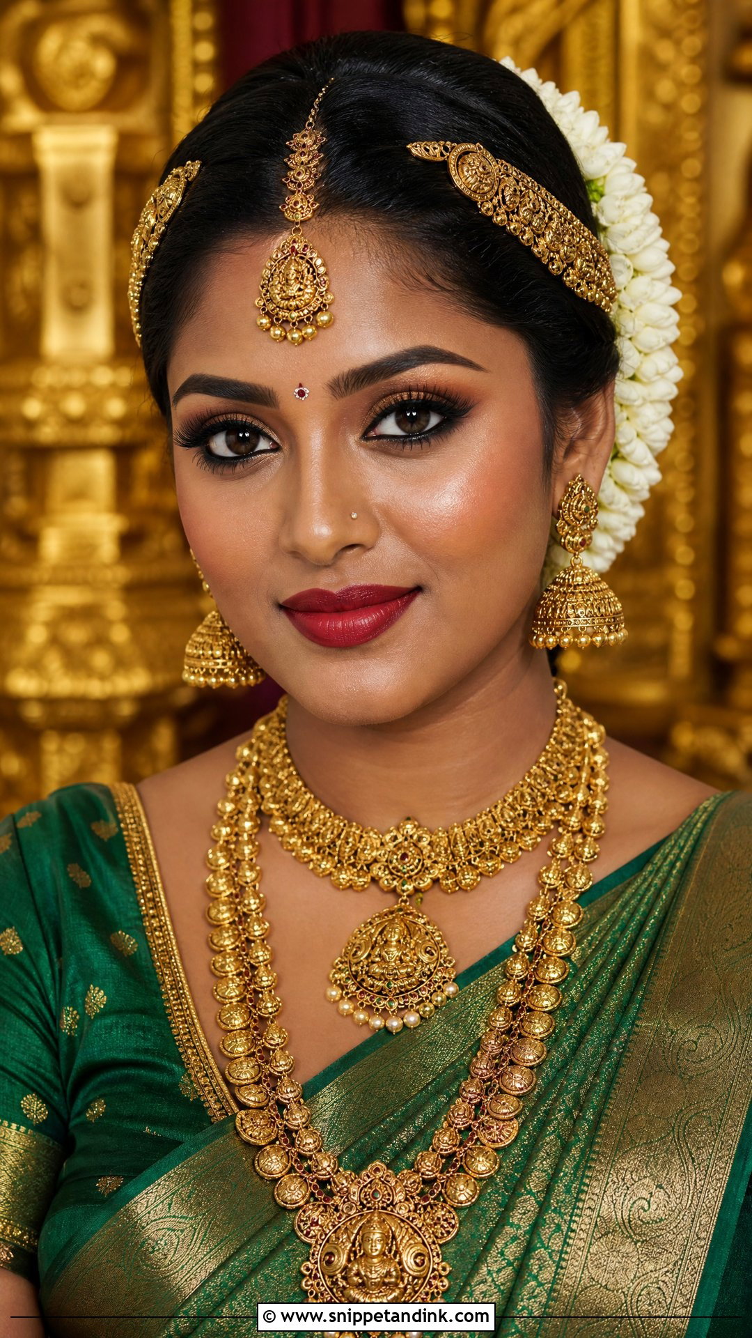 Tamil Bridal Makeup With Heavy Jewelry - Snippet and Ink - 20 Tamil Bridal Makeup Ideas