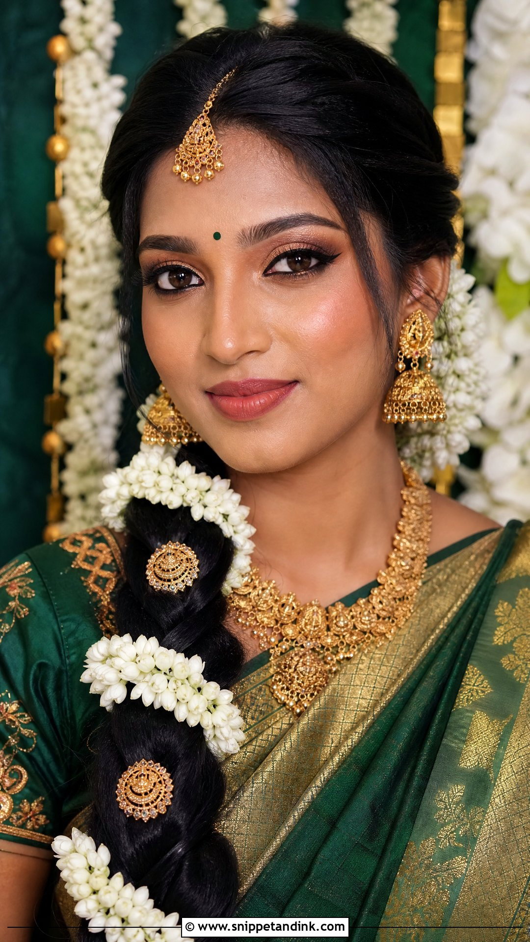 Tamil Bridal Makeup With Jasmine Hair - Snippet and Ink - 20 Tamil Bridal Makeup Ideas