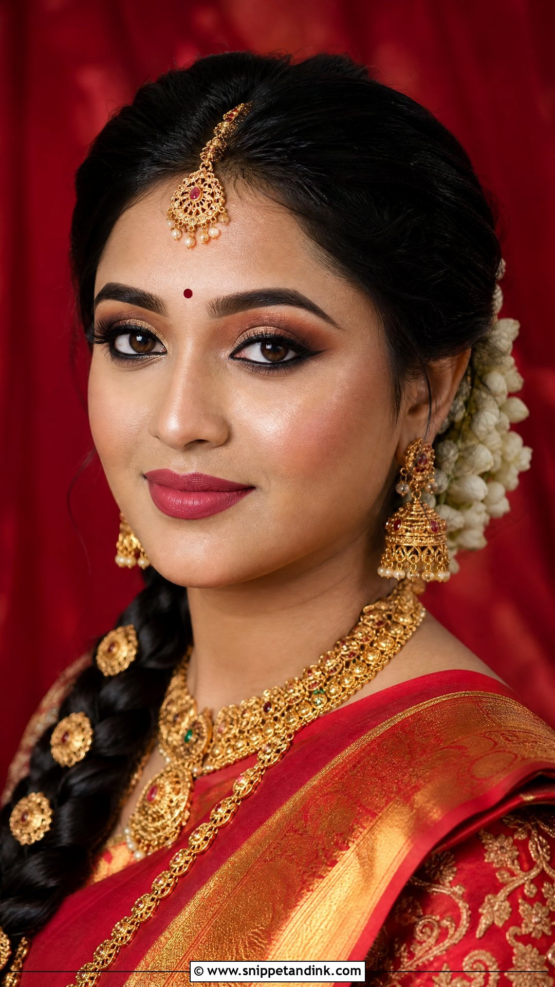 Tamil Bridal Makeup With Kanchipuram Saree - Snippet and Ink - 20 Tamil Bridal Makeup Ideas