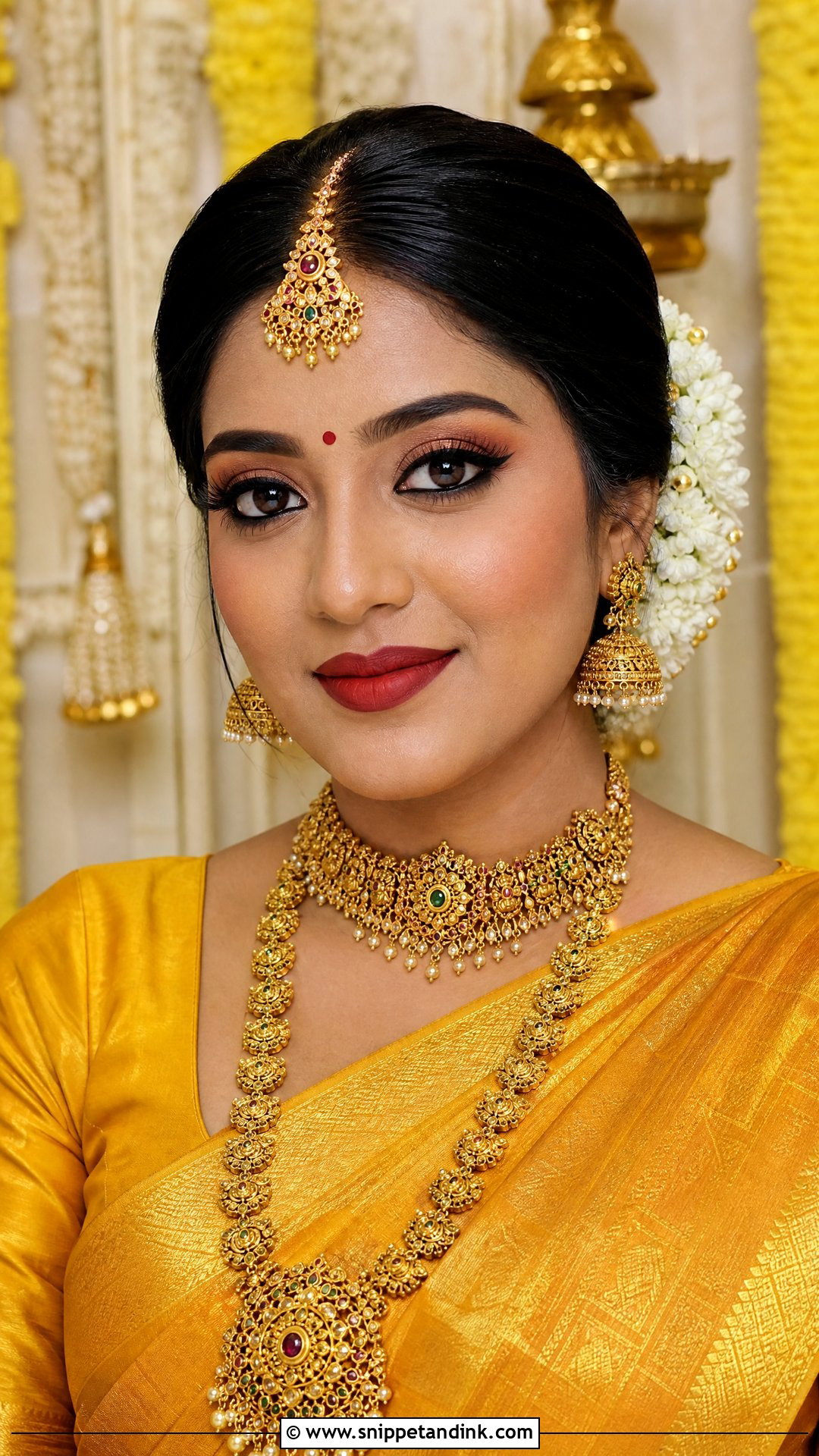 Tamil Bridal Makeup With Matte Finish - Snippet and Ink - 20 Tamil Bridal Makeup Ideas