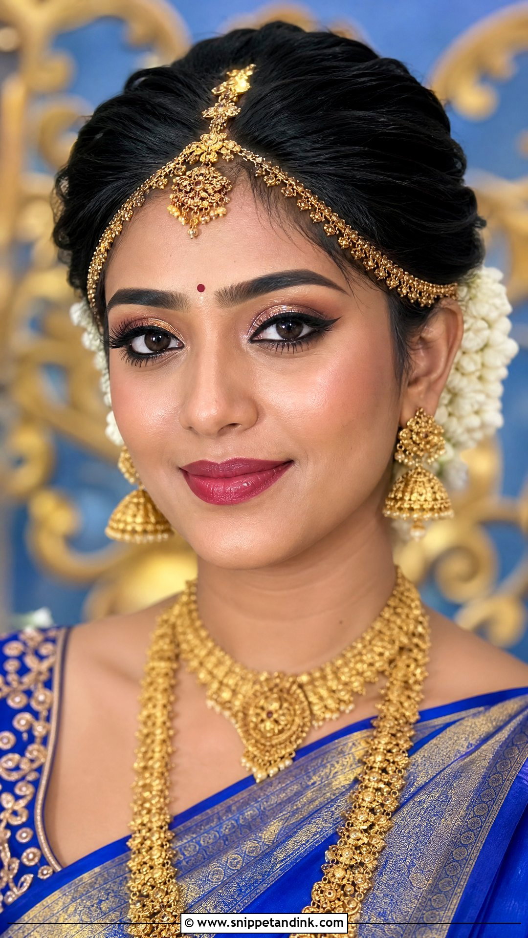 Tamil Bridal Makeup With Winged Liner - Snippet and Ink - 20 Tamil Bridal Makeup Ideas
