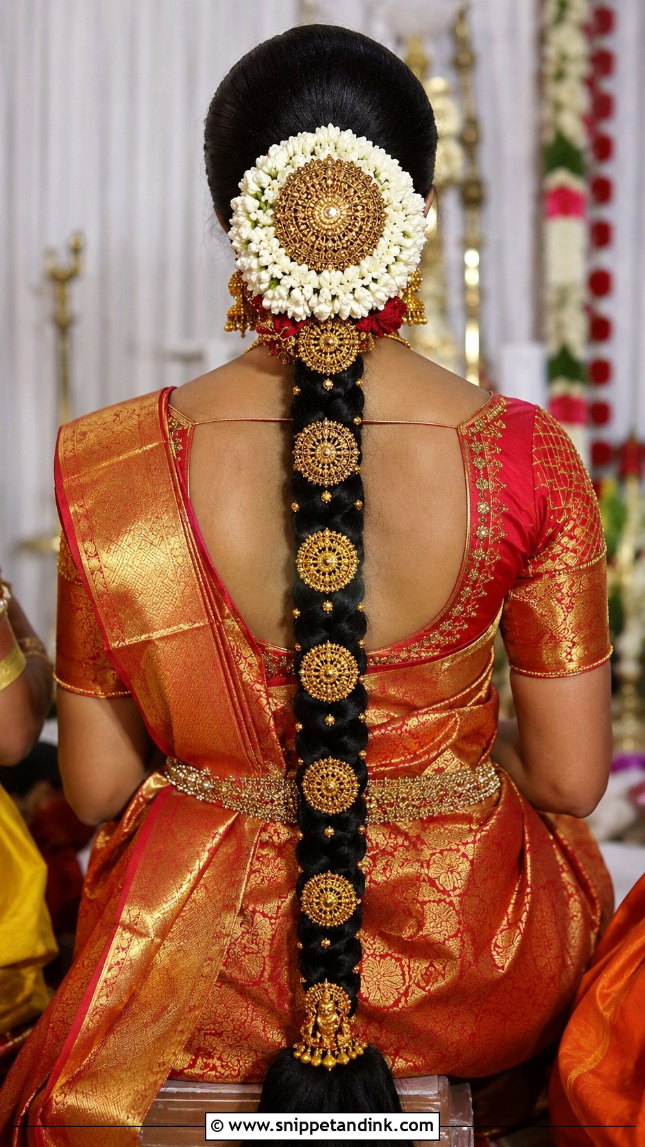 Tamil Bridal Poola Jada Hairstyle - Snippet and Ink - 15 Tamil Wedding Hair Ideas