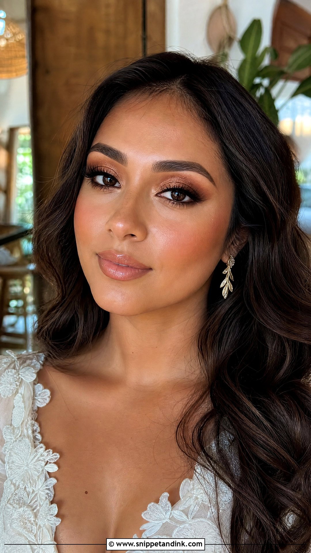 Tan Skin Glam Wedding Makeup - Snippet and Ink - 30 Glam Wedding Makeup Ideas