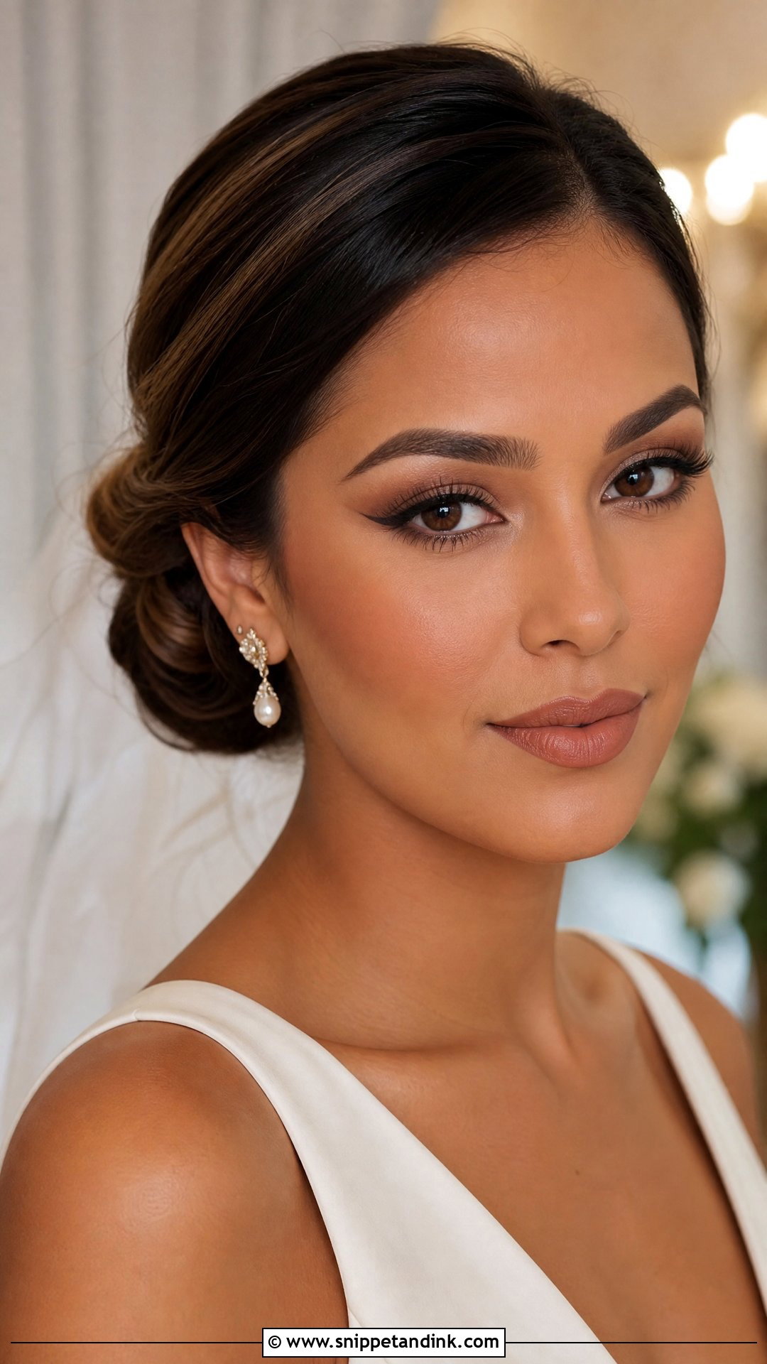 Tan Skin Wedding Makeup With Matte Finish - Snippet and Ink - 20 Wedding Makeup Tan Skin Ideas