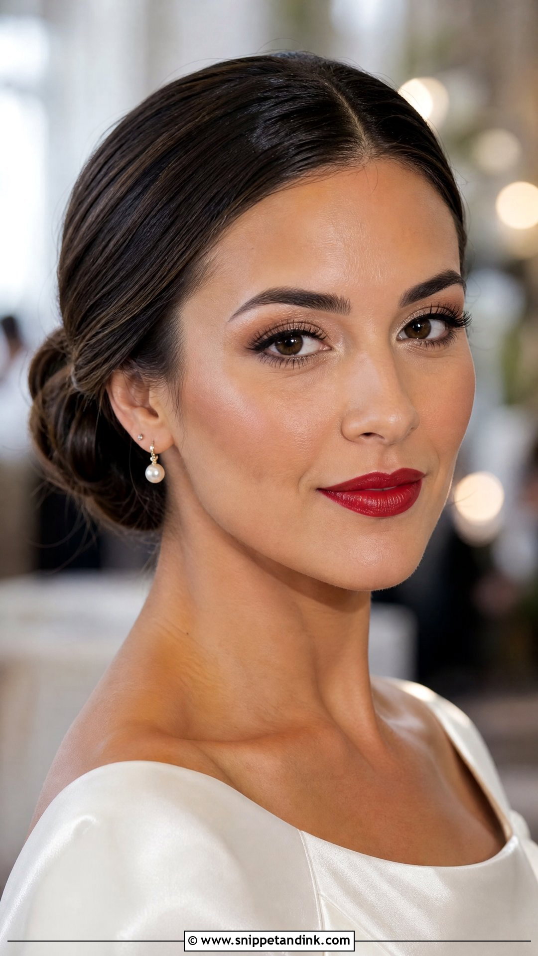 Tan Skin Wedding Makeup With Red Lip - Snippet and Ink - 20 Wedding Makeup Tan Skin Ideas