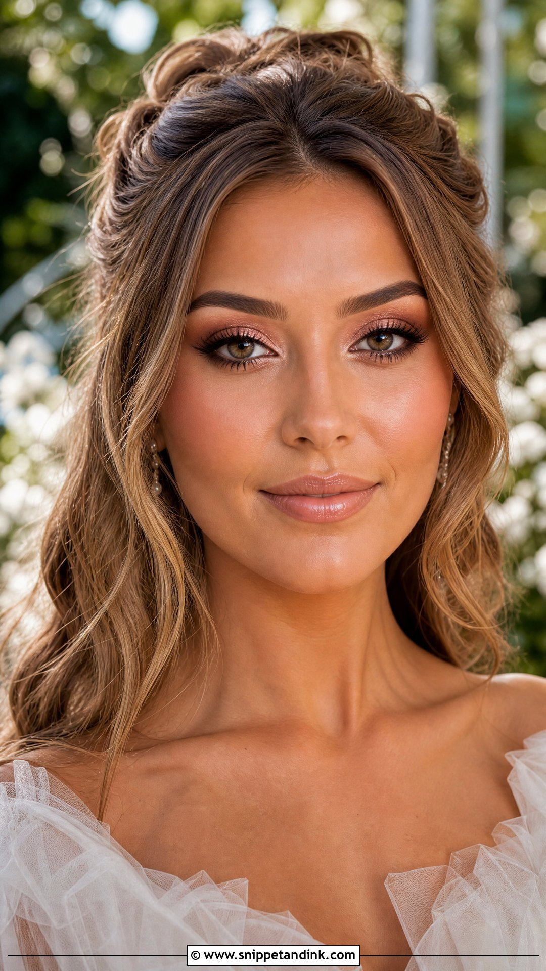 Tan Skin Wedding Makeup With Rose Gold Eyes - Snippet and Ink - 20 Wedding Makeup Tan Skin Ideas
